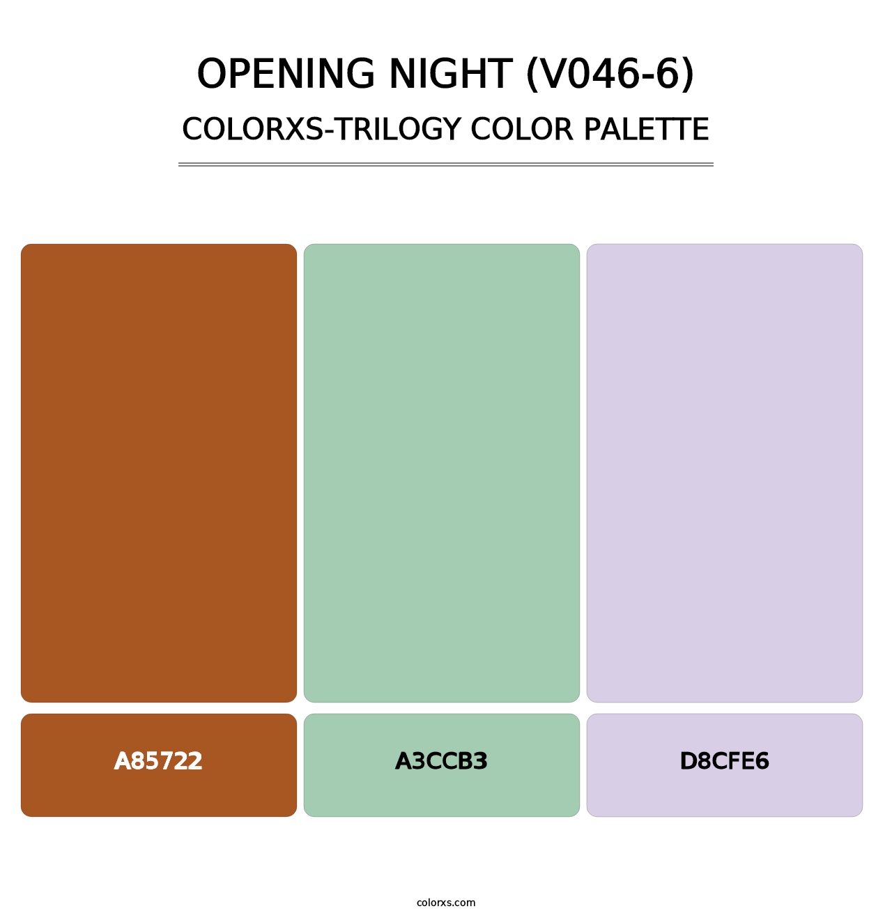 Opening Night (V046-6) - Colorxs Trilogy Palette