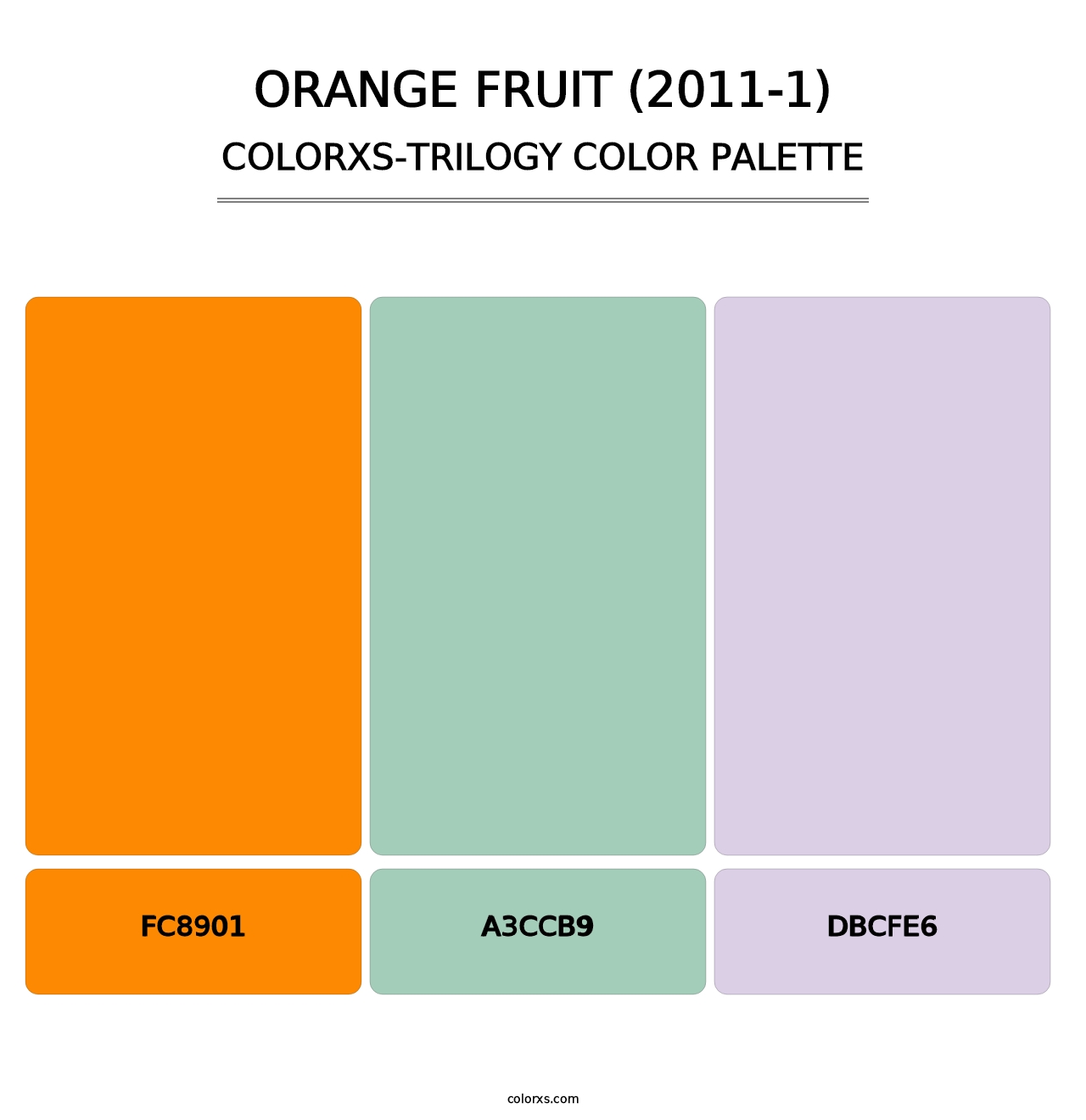 Orange Fruit (2011-1) - Colorxs Trilogy Palette