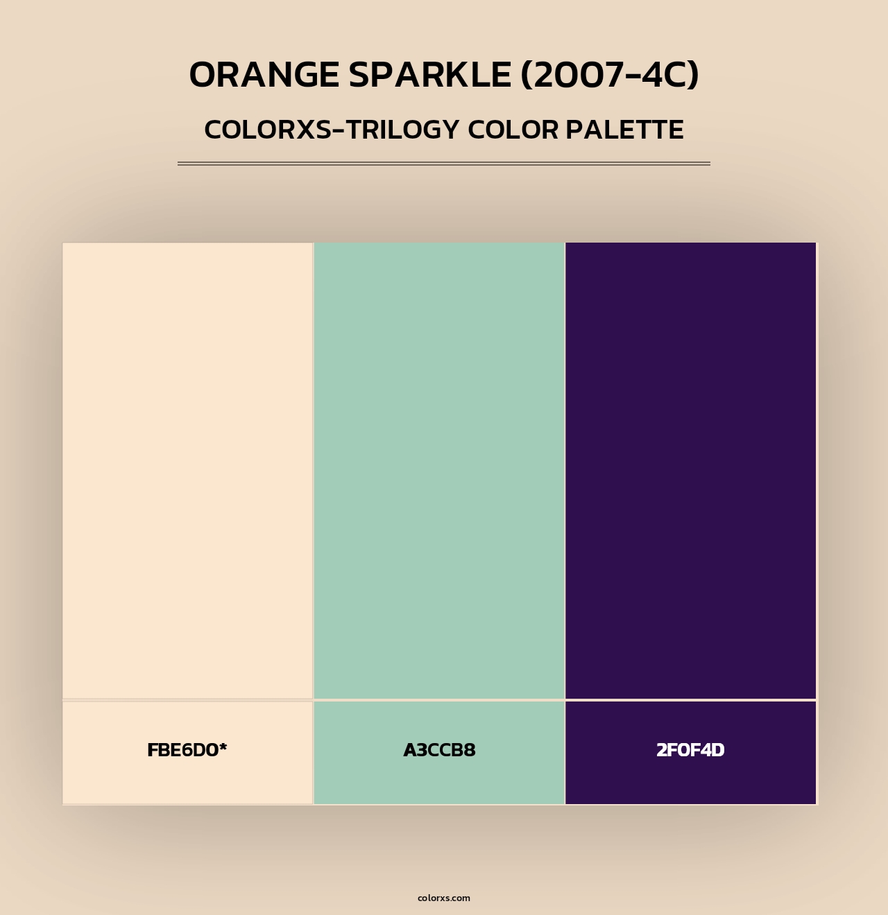 Orange Sparkle (2007-4C) - Colorxs Trilogy Palette
