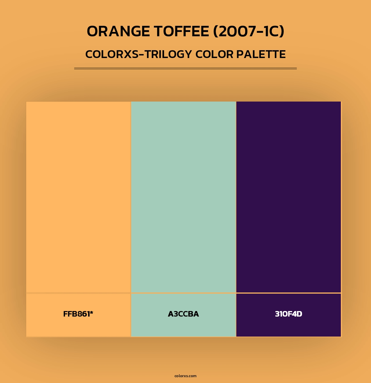 Orange Toffee (2007-1C) - Colorxs Trilogy Palette