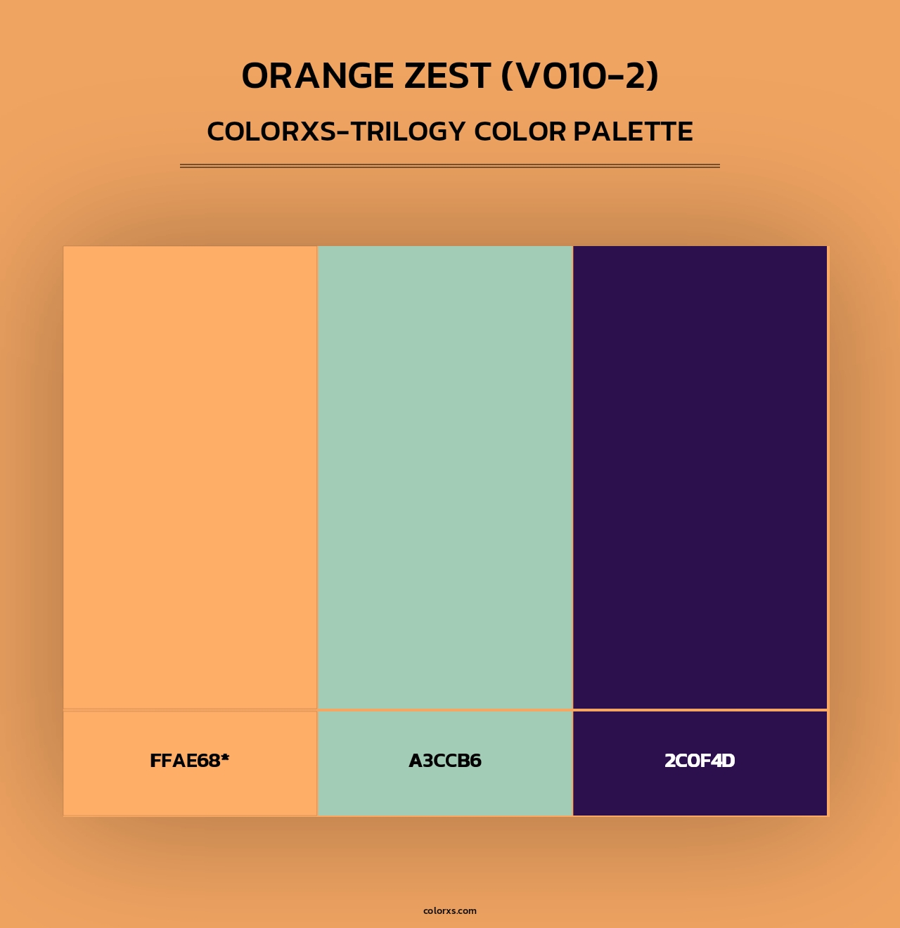 Orange Zest (V010-2) - Colorxs Trilogy Palette