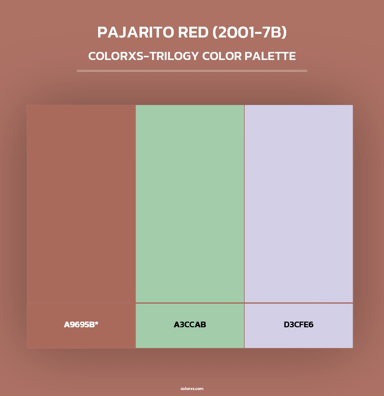 Pajarito Red (2001-7B) - Colorxs Trilogy Palette