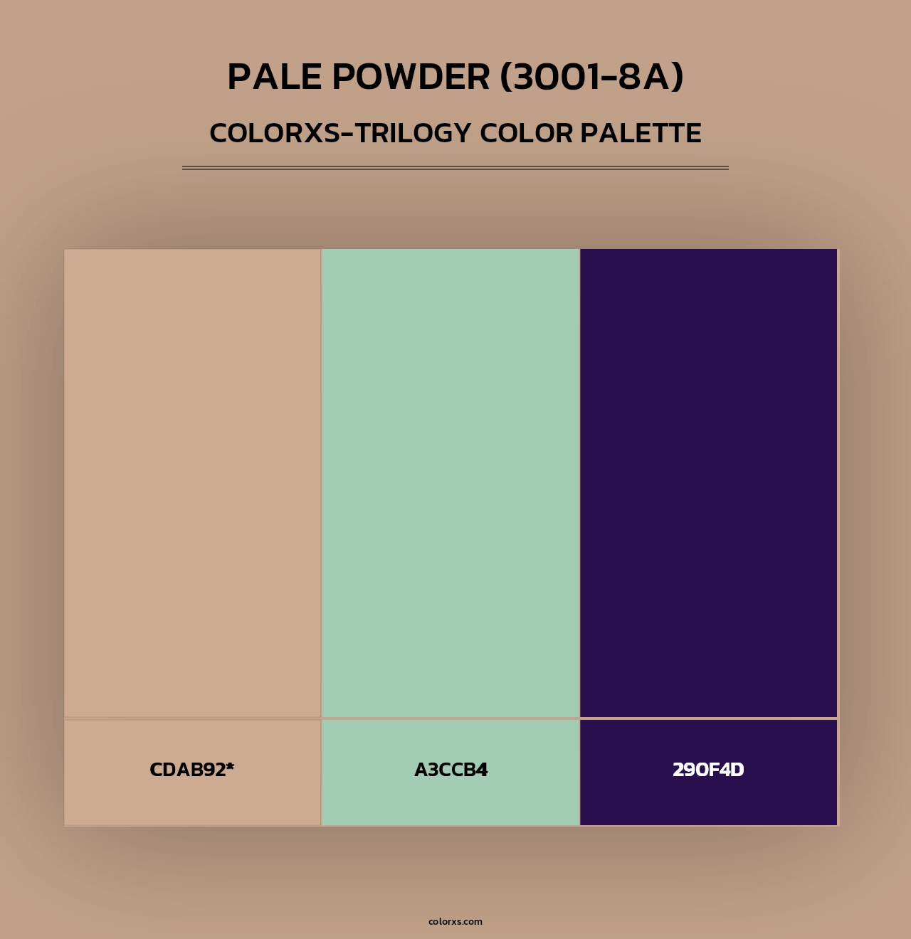 Pale Powder (3001-8A) - Colorxs Trilogy Palette