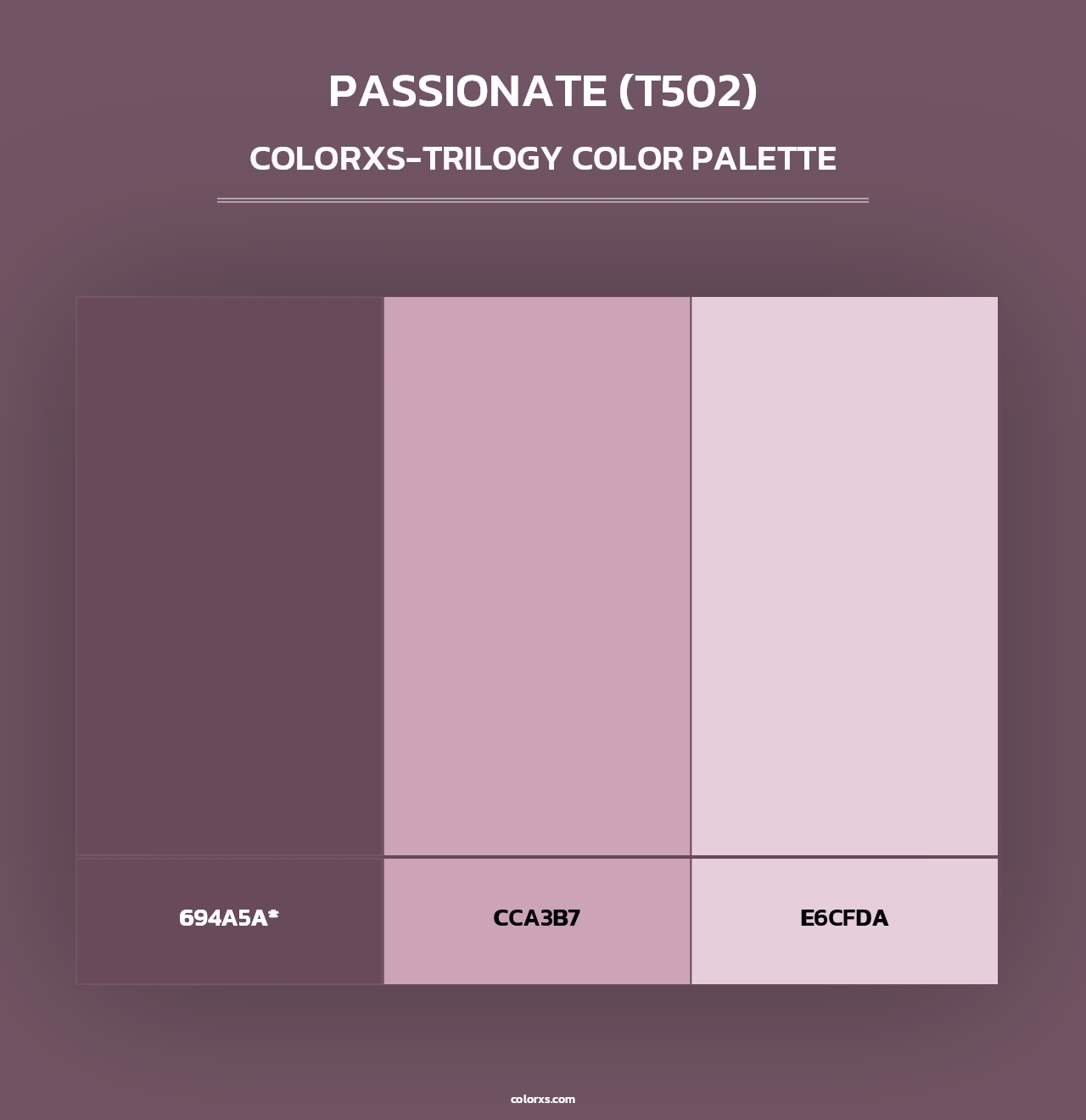Passionate (T502) - Colorxs Trilogy Palette