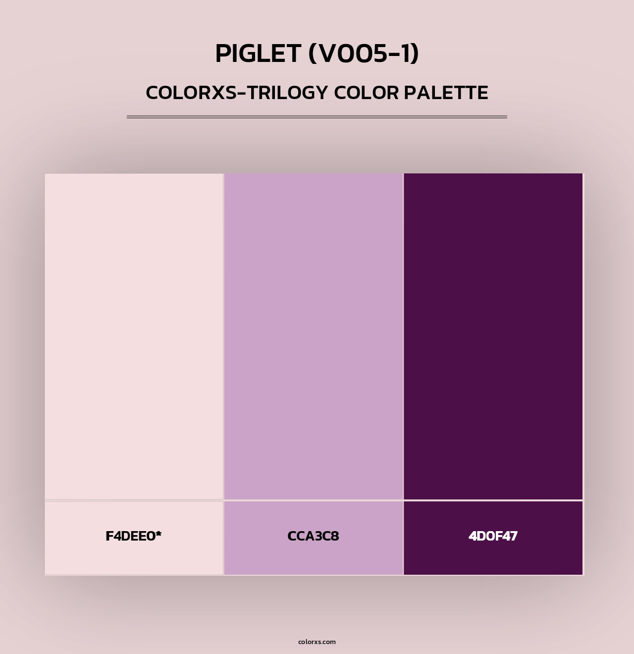 Piglet (V005-1) - Colorxs Trilogy Palette