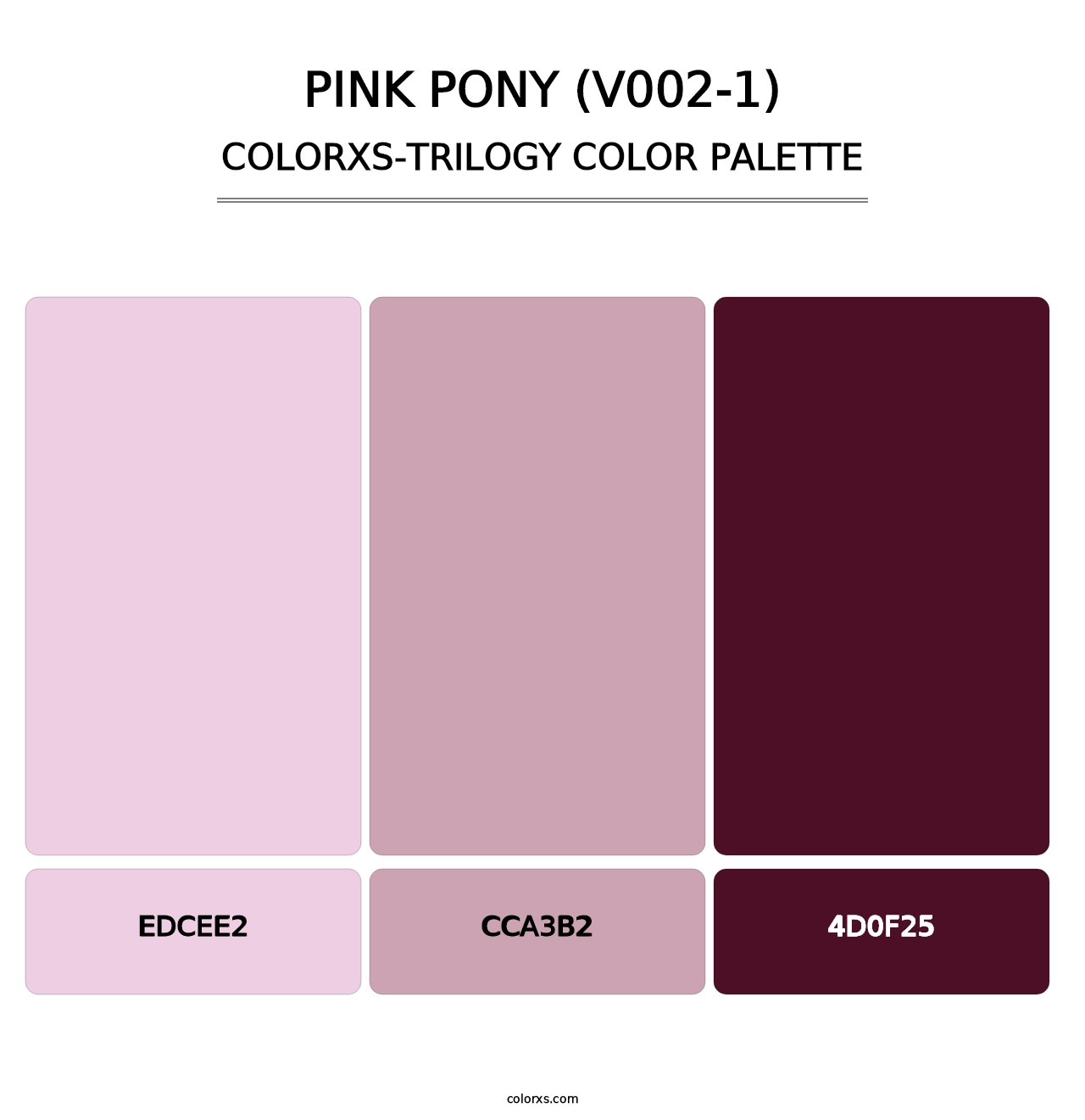 Pink Pony (V002-1) - Colorxs Trilogy Palette