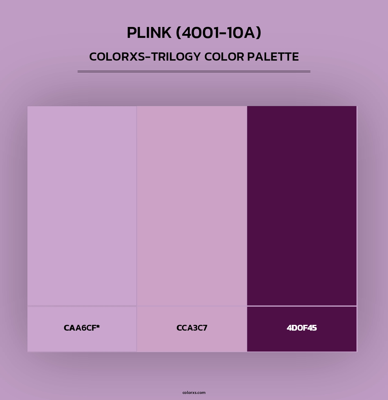 Plink (4001-10A) - Colorxs Trilogy Palette