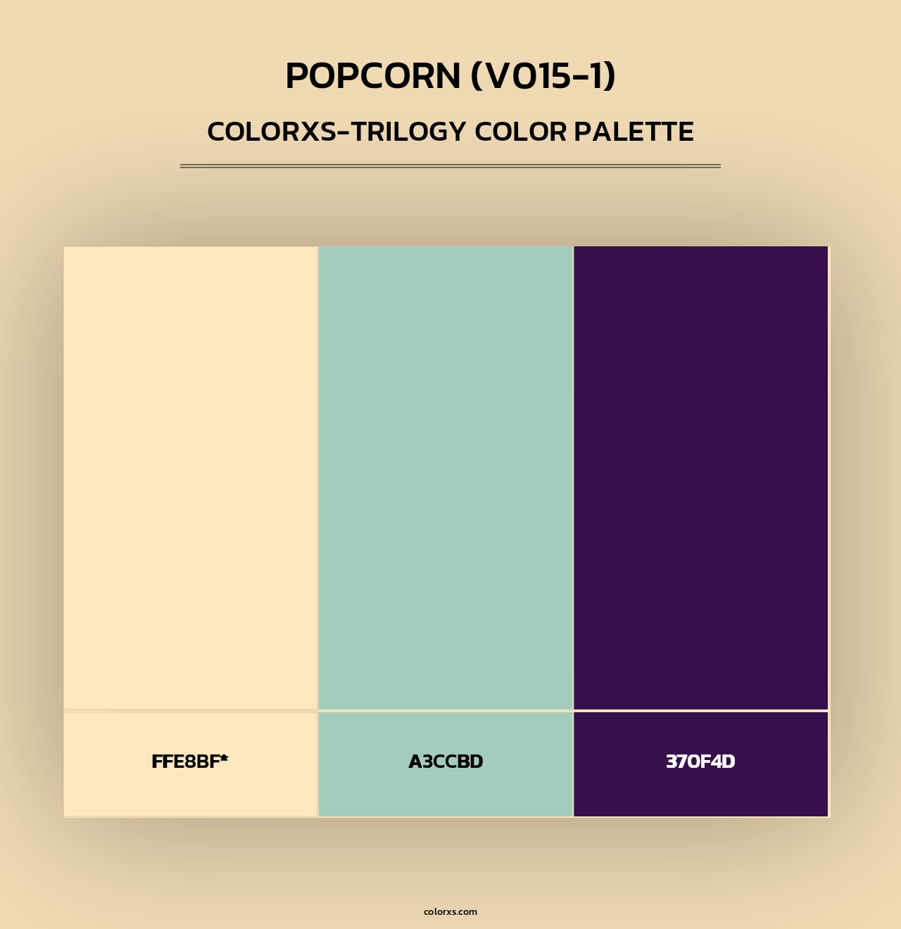 Popcorn (V015-1) - Colorxs Trilogy Palette