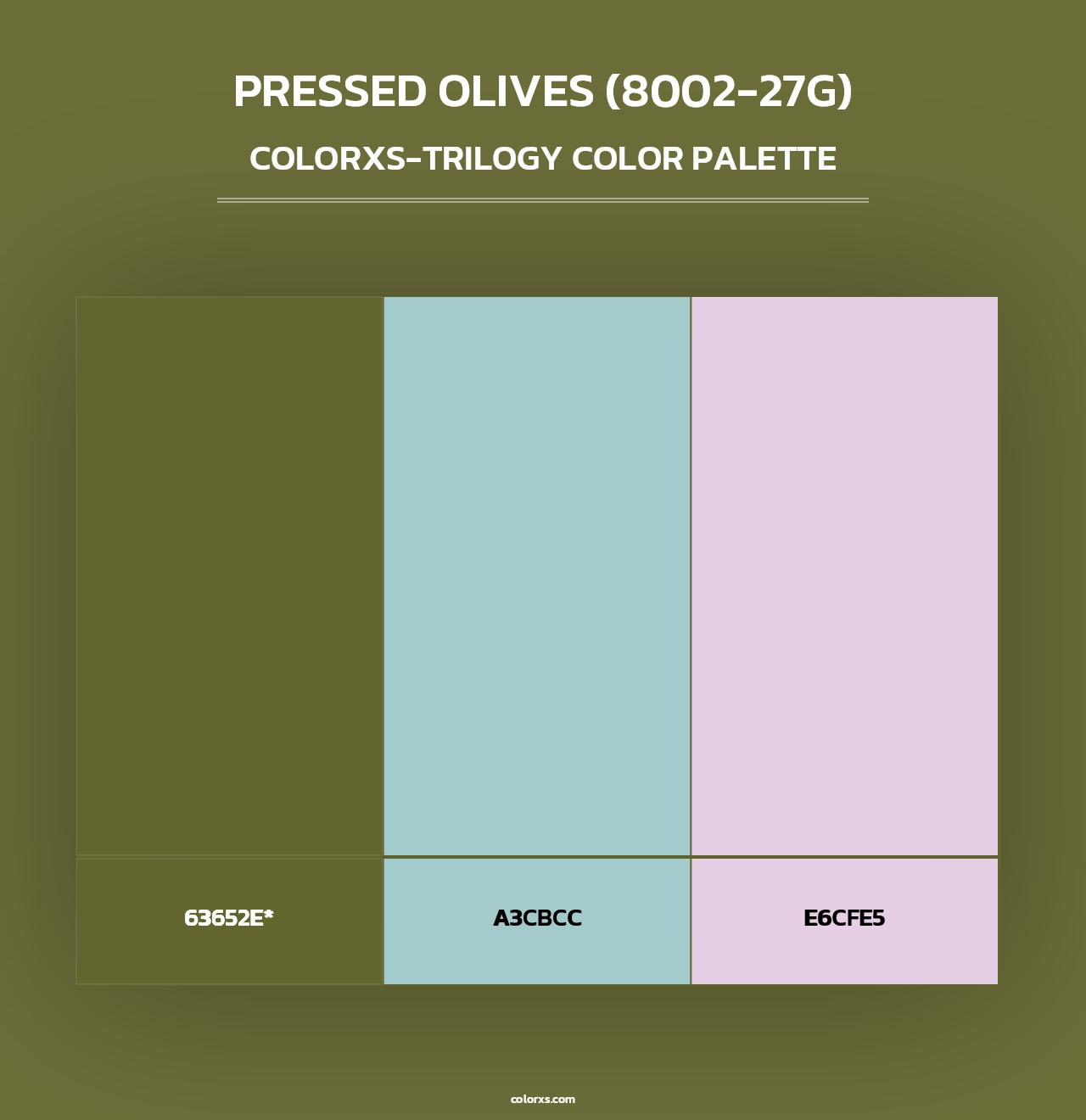 Pressed Olives (8002-27G) - Colorxs Trilogy Palette