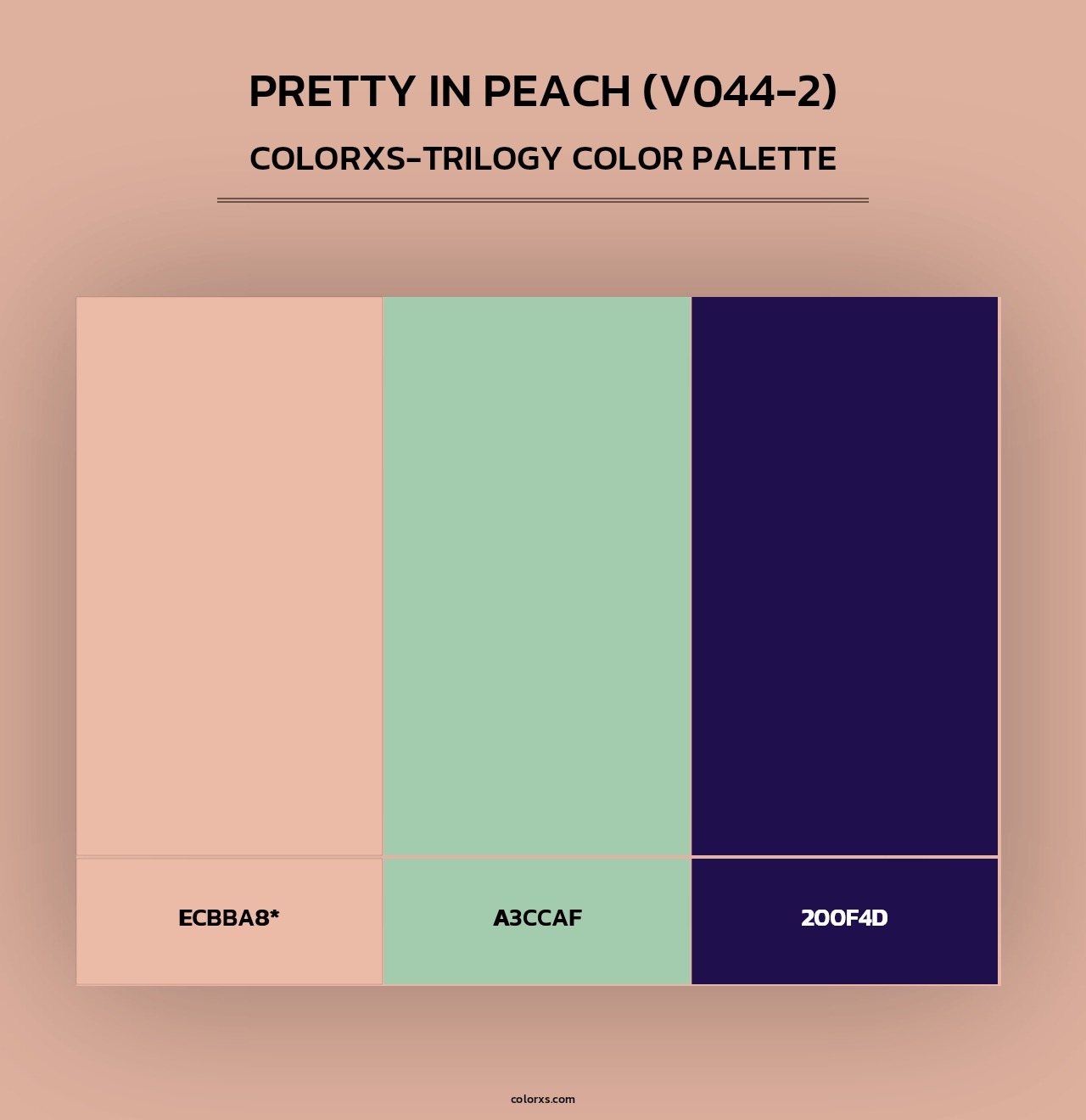 Pretty in Peach (V044-2) - Colorxs Trilogy Palette
