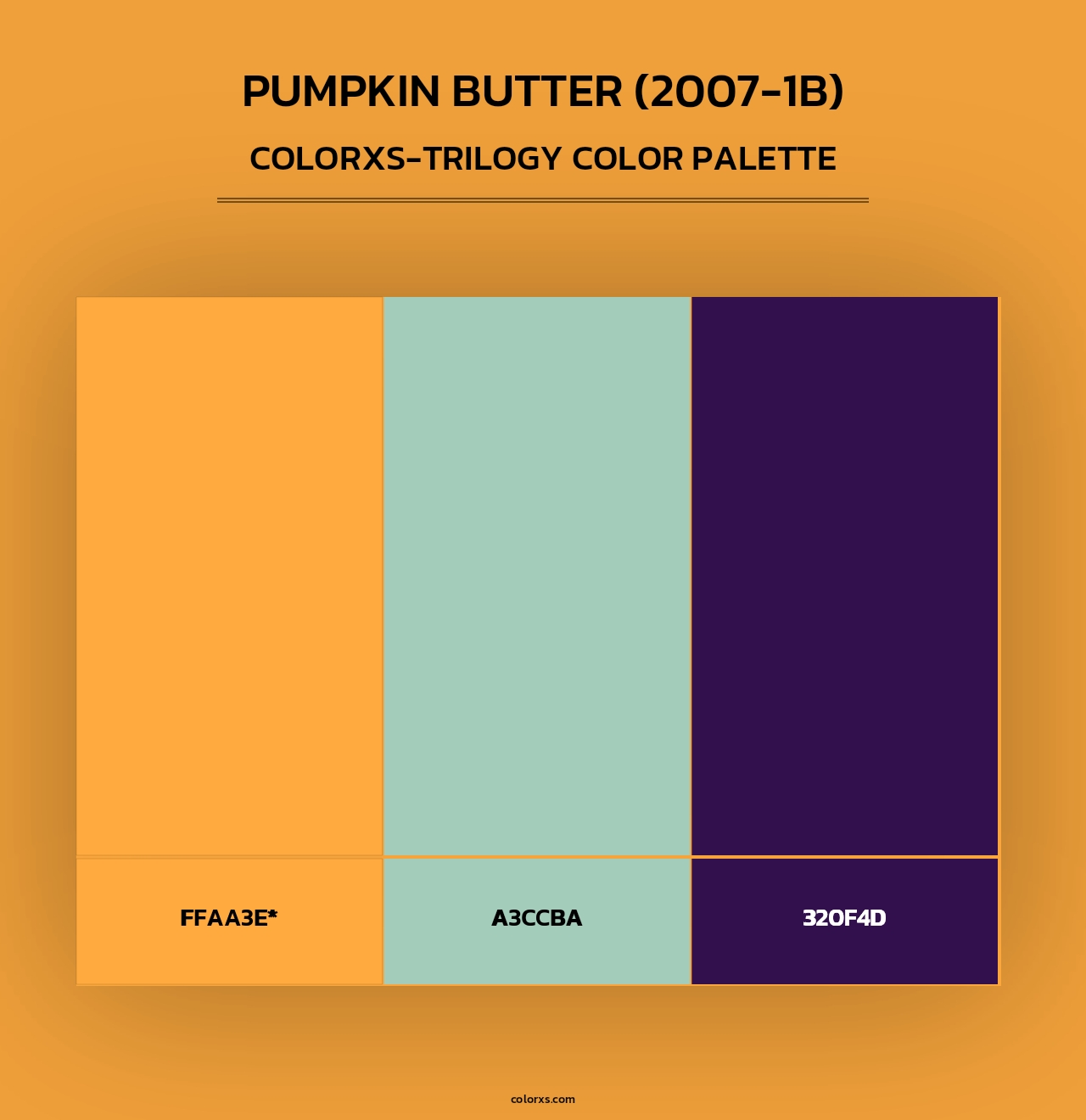 Pumpkin Butter (2007-1B) - Colorxs Trilogy Palette