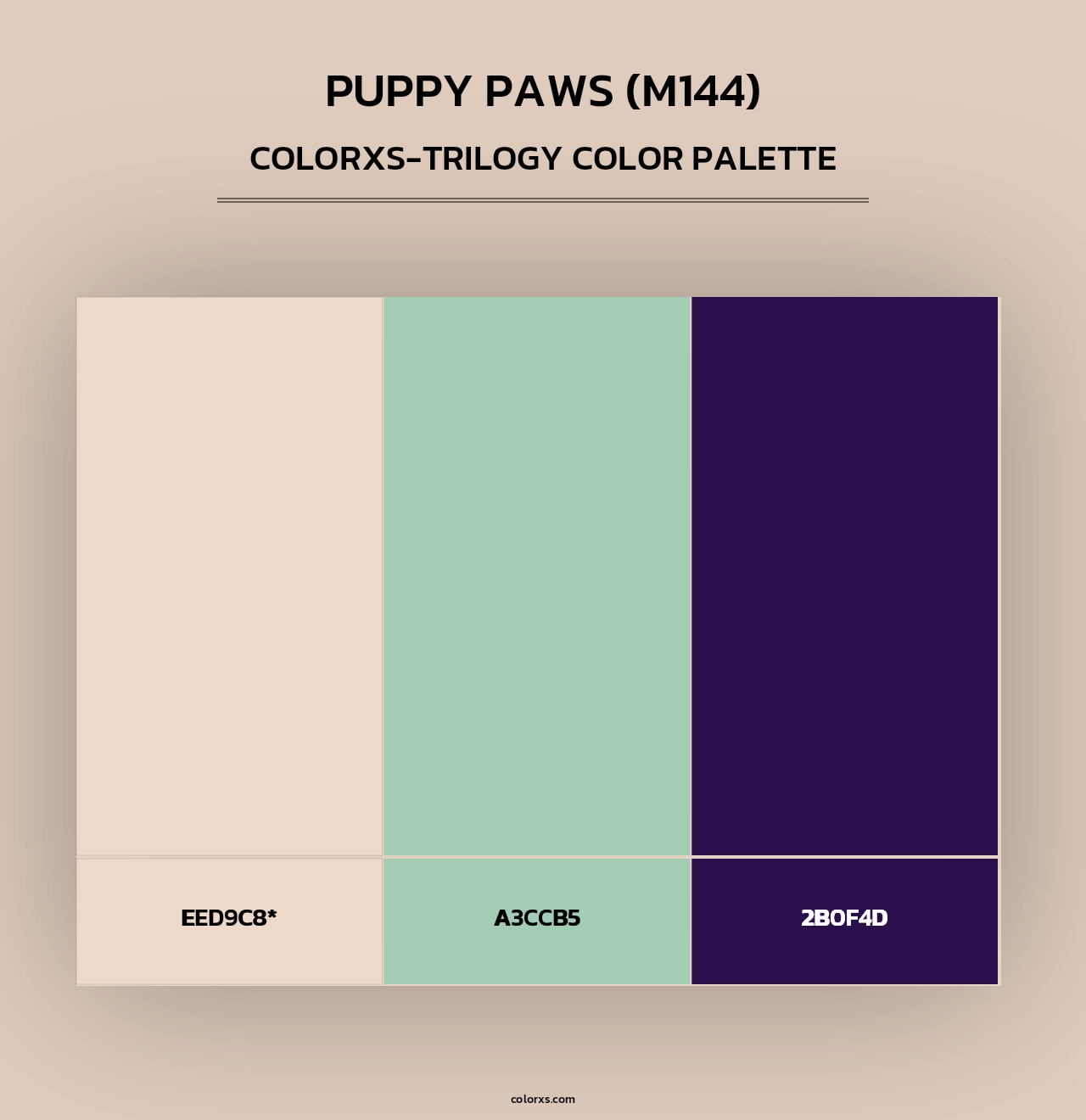 Puppy Paws (M144) - Colorxs Trilogy Palette