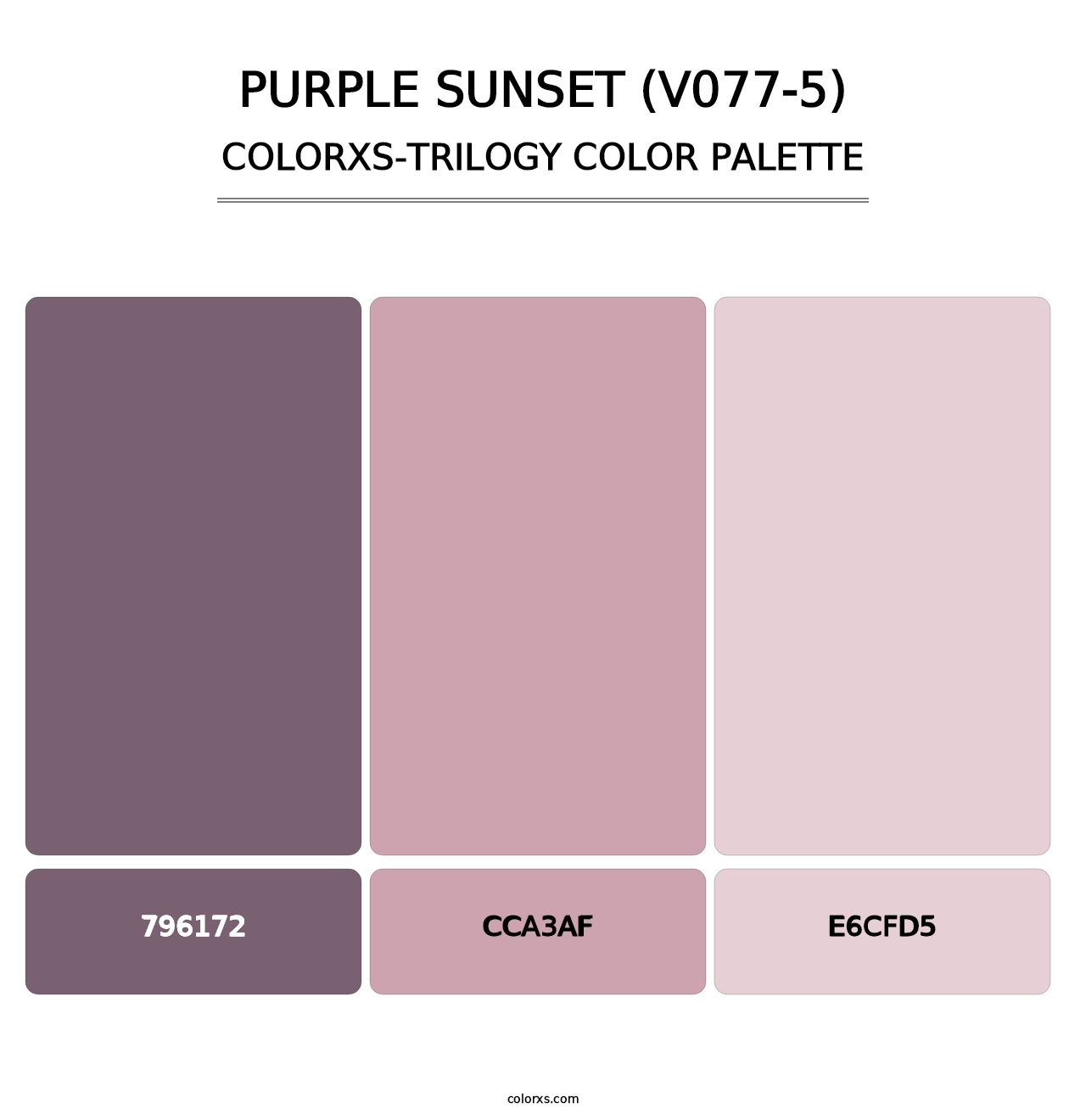 Purple Sunset (V077-5) - Colorxs Trilogy Palette