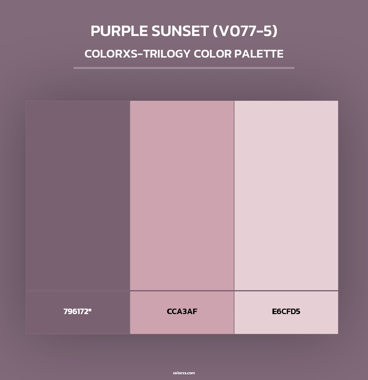 Purple Sunset (V077-5) - Colorxs Trilogy Palette
