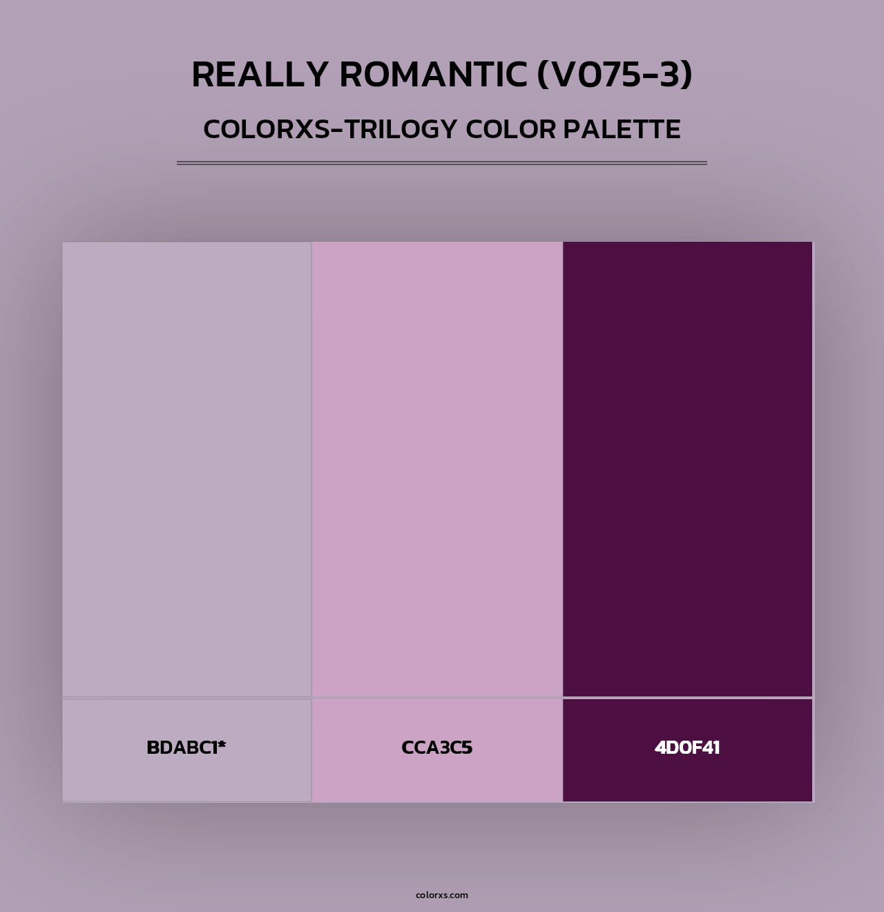 Really Romantic (V075-3) - Colorxs Trilogy Palette