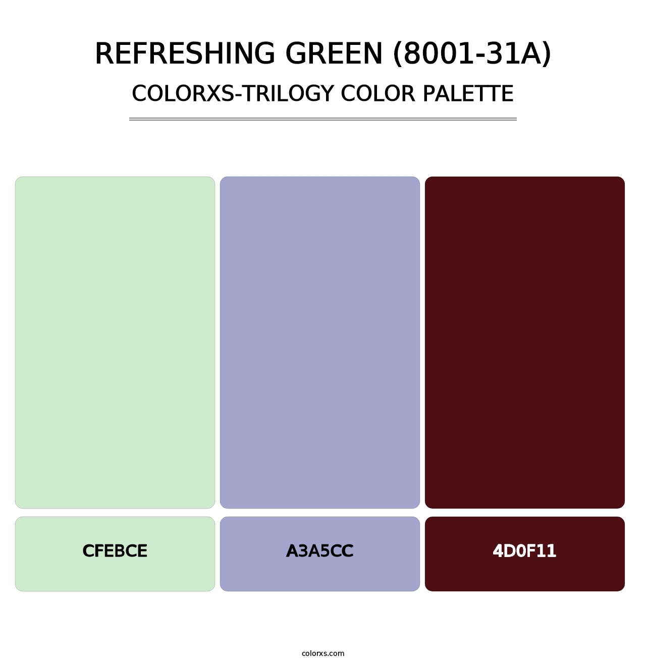 Refreshing Green (8001-31A) - Colorxs Trilogy Palette