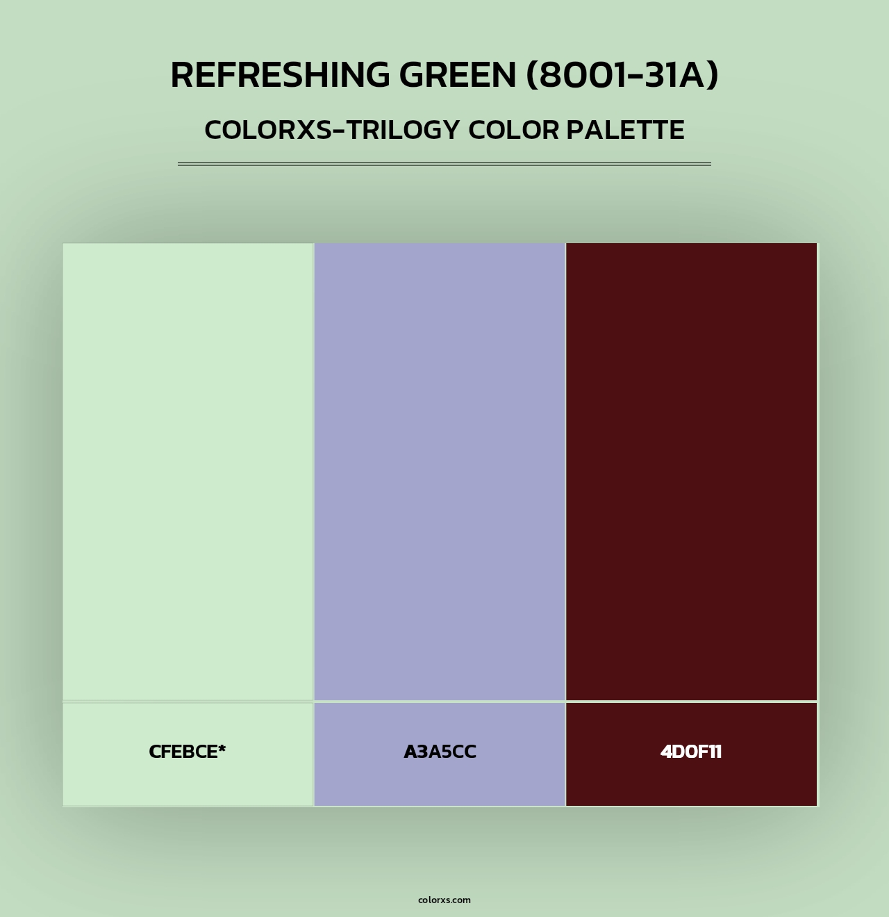 Refreshing Green (8001-31A) - Colorxs Trilogy Palette