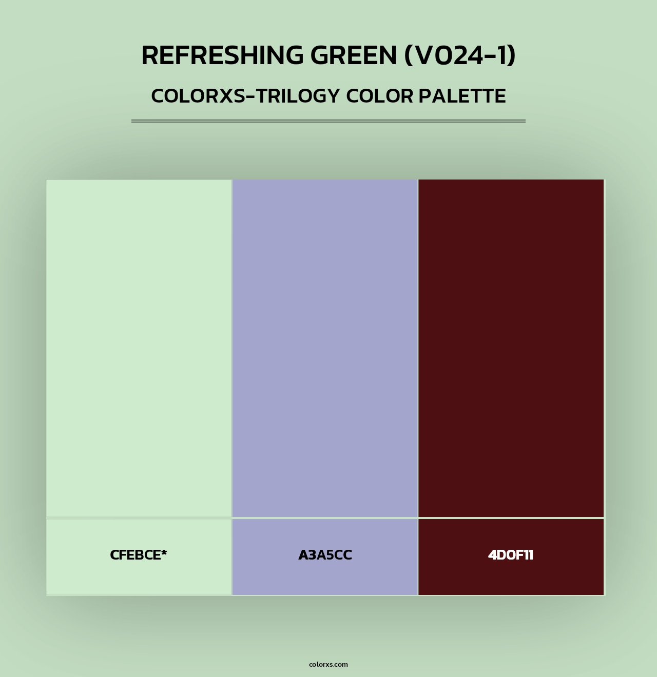 Refreshing Green (V024-1) - Colorxs Trilogy Palette