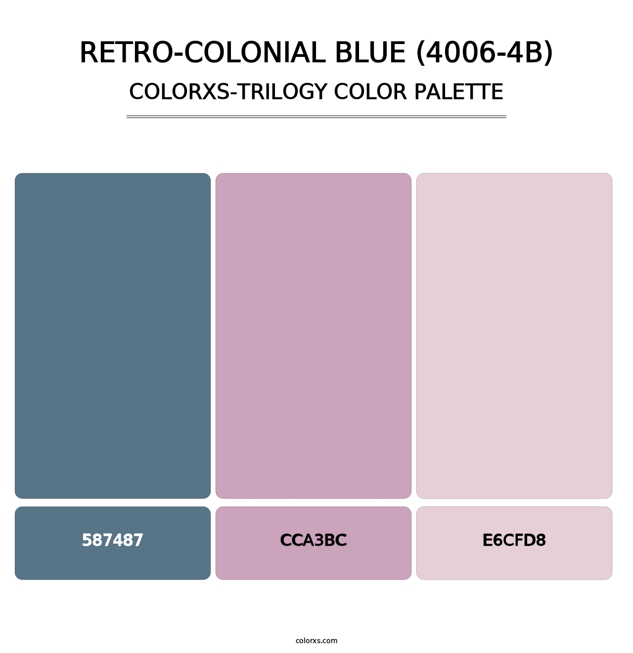 Retro-Colonial Blue (4006-4B) - Colorxs Trilogy Palette