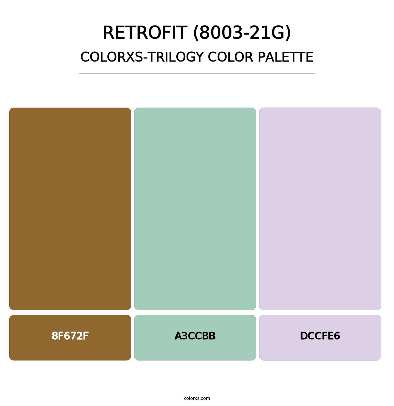 Retrofit (8003-21G) - Colorxs Trilogy Palette