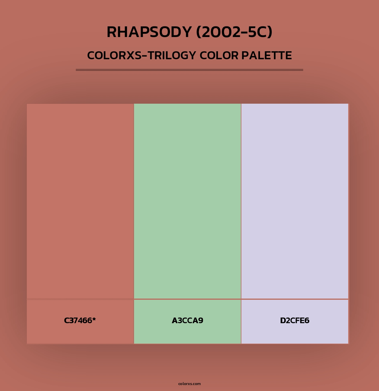Rhapsody (2002-5C) - Colorxs Trilogy Palette