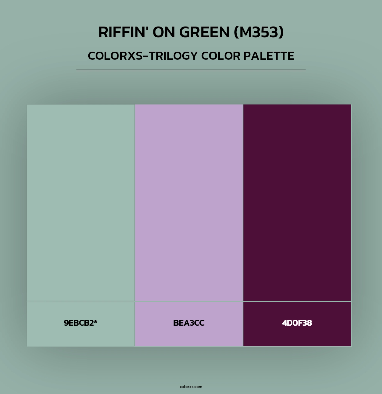Riffin' on Green (M353) - Colorxs Trilogy Palette