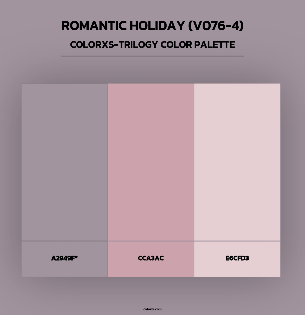 Romantic Holiday (V076-4) - Colorxs Trilogy Palette