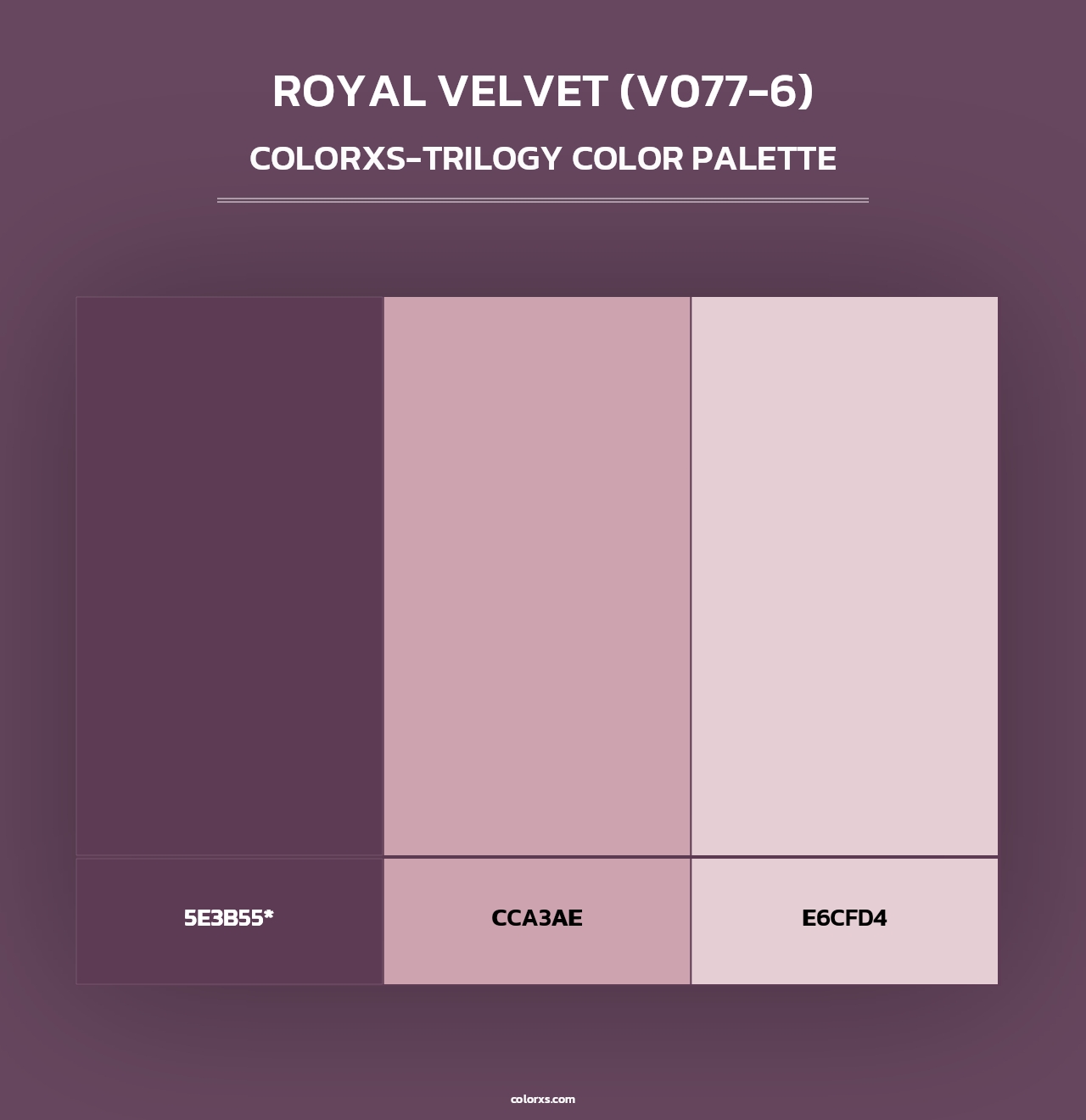 Royal Velvet (V077-6) - Colorxs Trilogy Palette