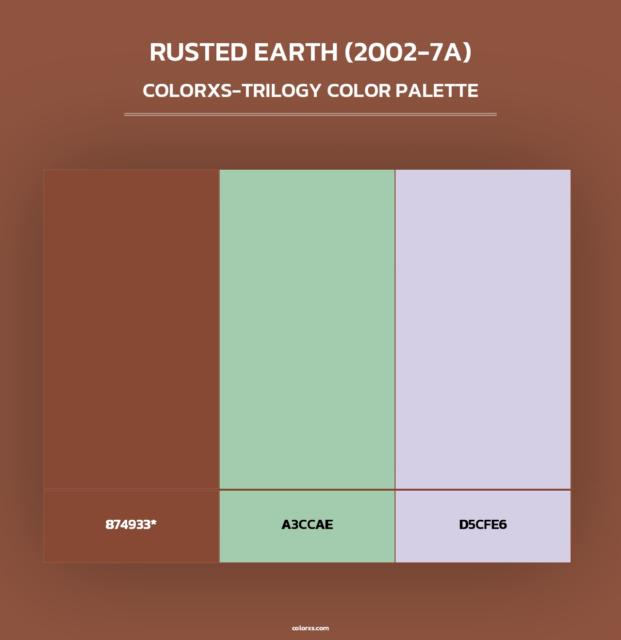 Rusted Earth (2002-7A) - Colorxs Trilogy Palette