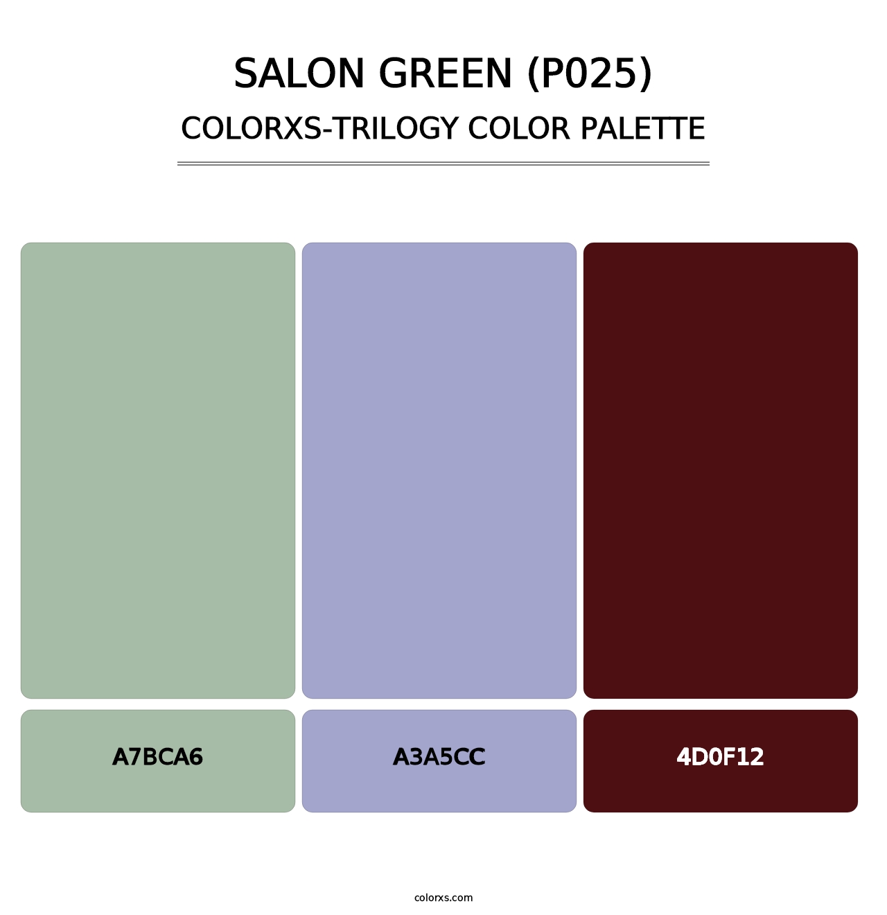 Salon Green (P025) - Colorxs Trilogy Palette