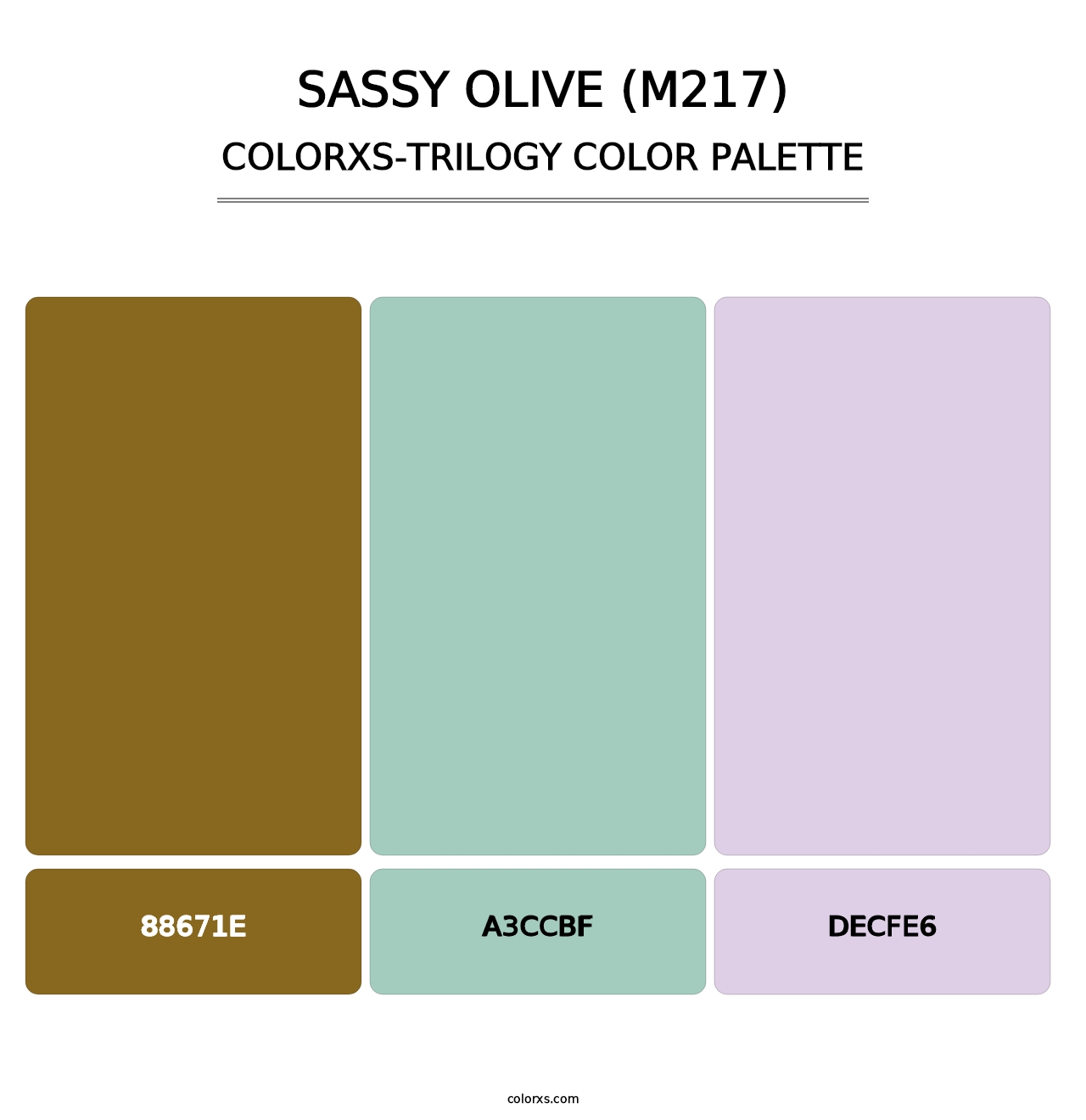 Sassy Olive (M217) - Colorxs Trilogy Palette