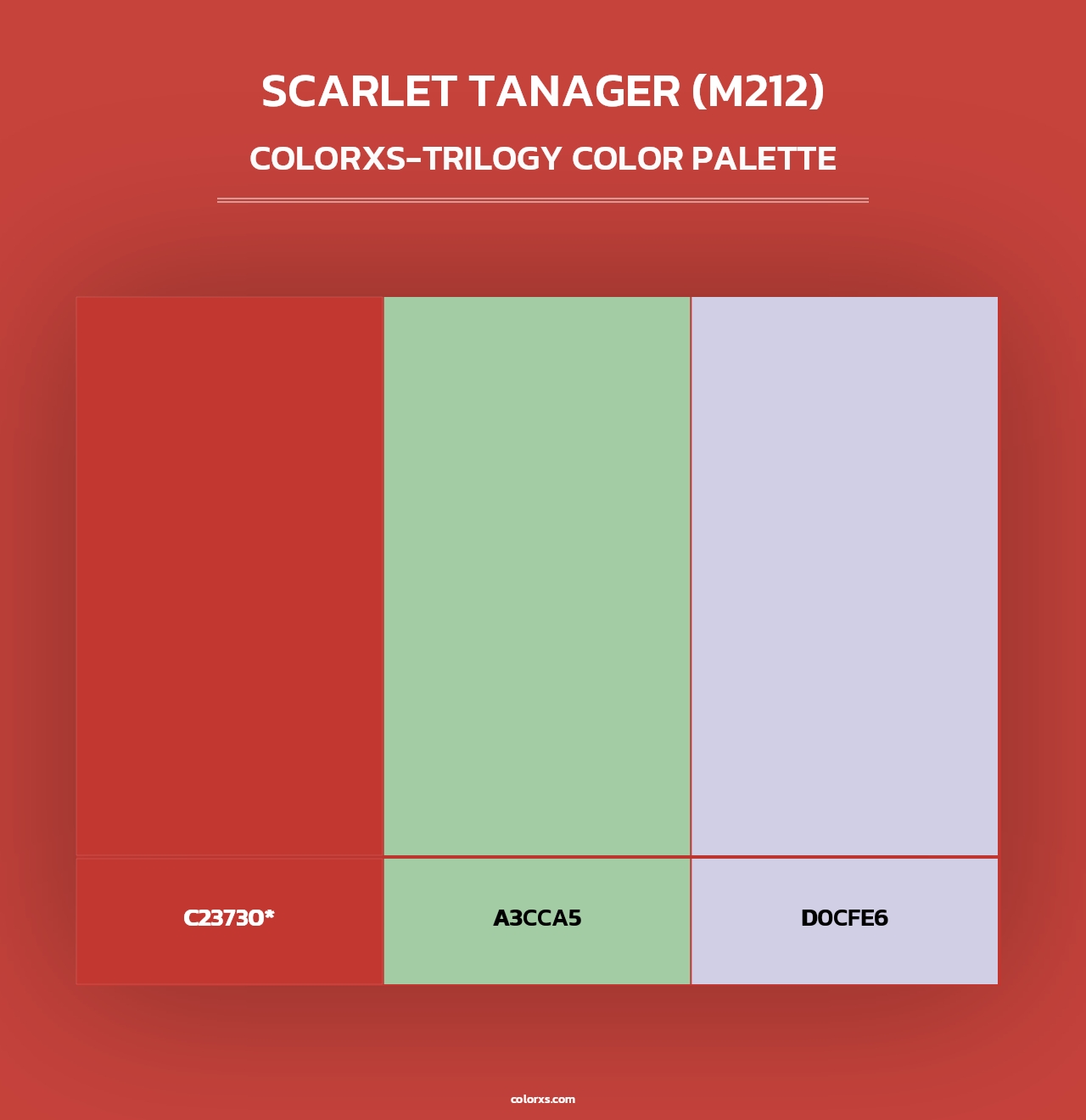 Scarlet Tanager (M212) - Colorxs Trilogy Palette