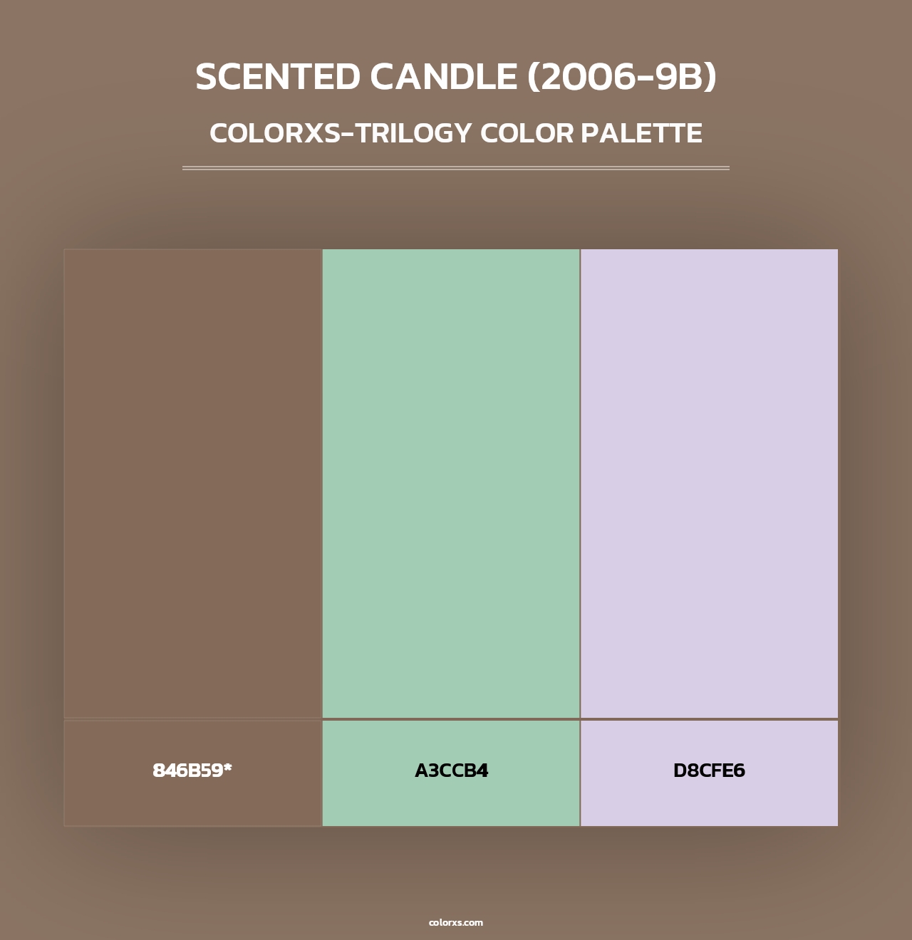 Scented Candle (2006-9B) - Colorxs Trilogy Palette