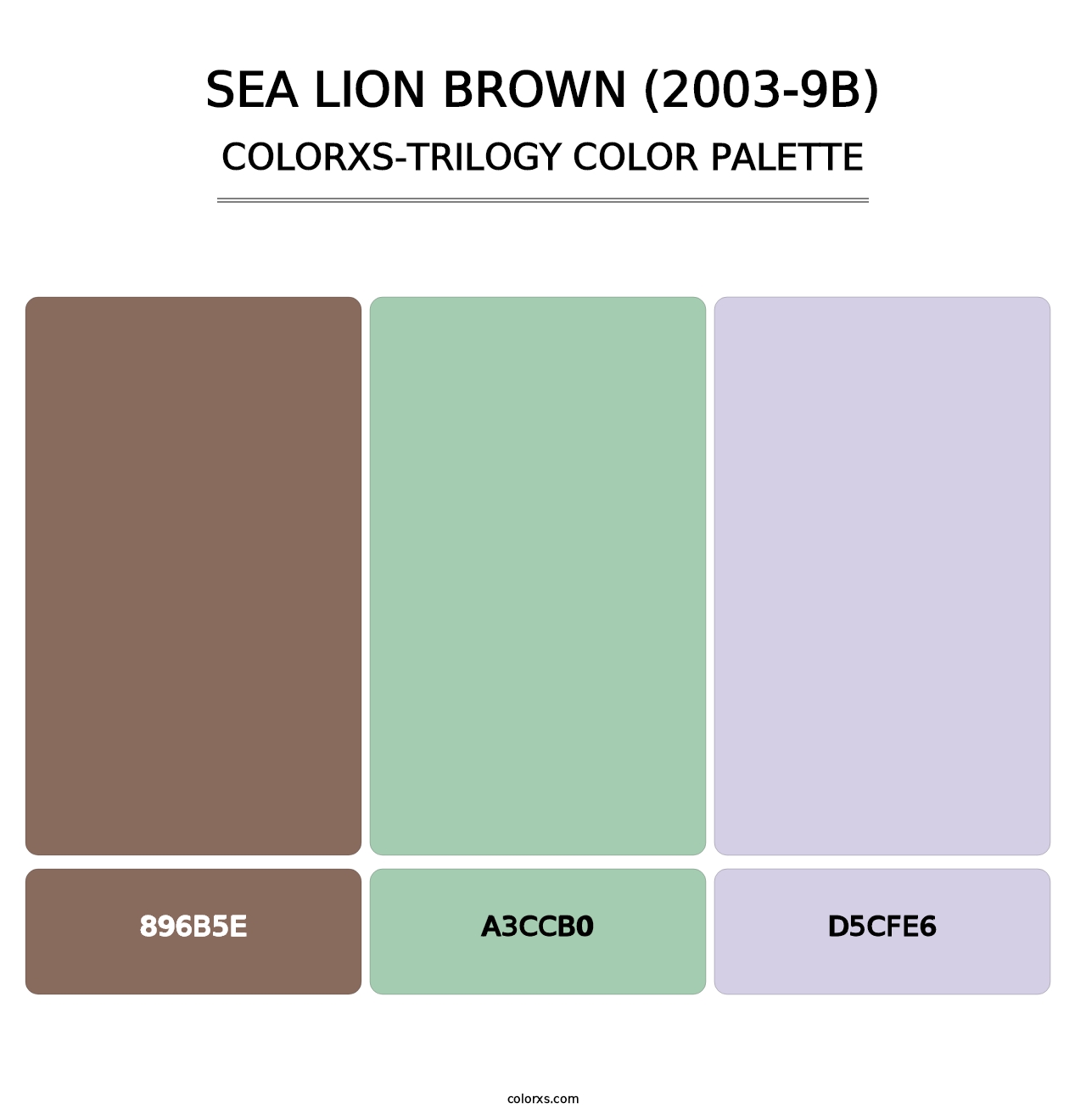 Sea Lion Brown (2003-9B) - Colorxs Trilogy Palette