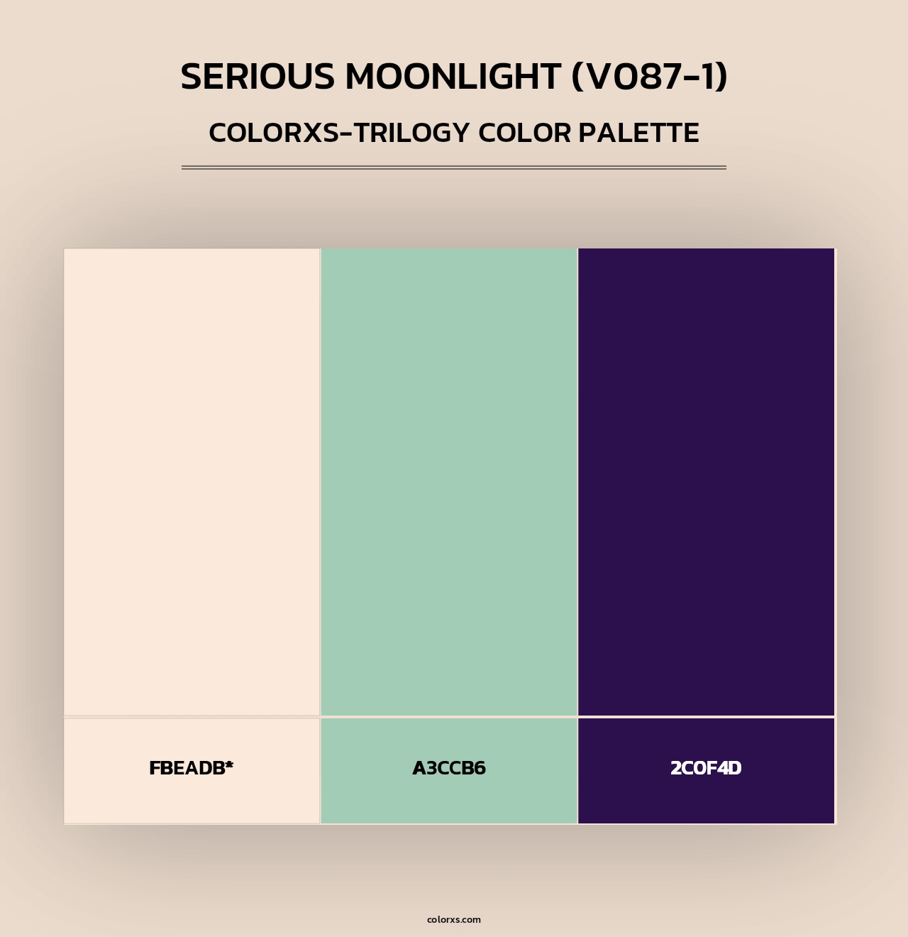 Serious Moonlight (V087-1) - Colorxs Trilogy Palette