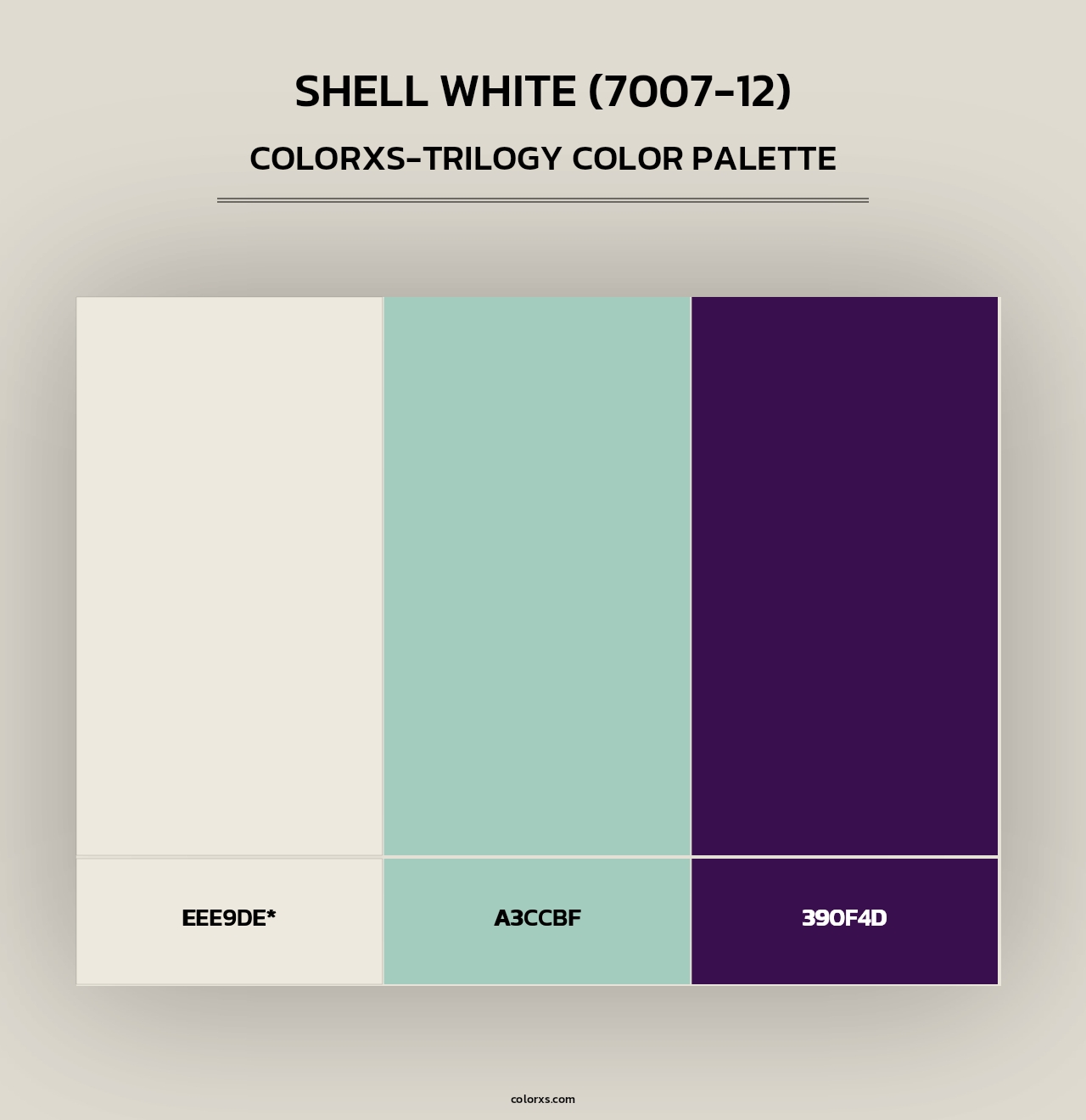 Shell White (7007-12) - Colorxs Trilogy Palette