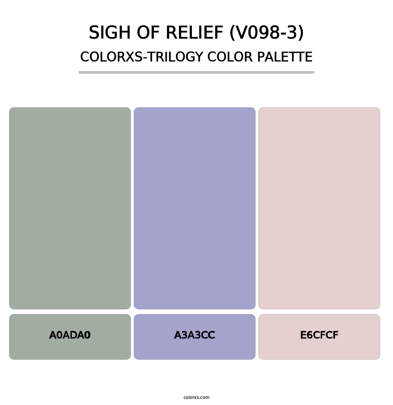 Sigh of Relief (V098-3) - Colorxs Trilogy Palette