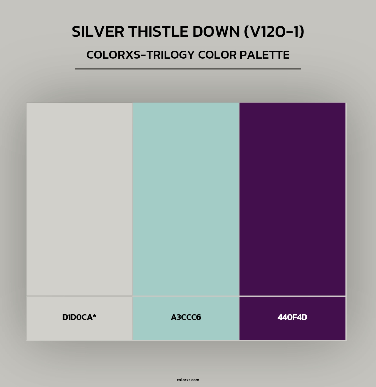 Silver Thistle Down (V120-1) - Colorxs Trilogy Palette