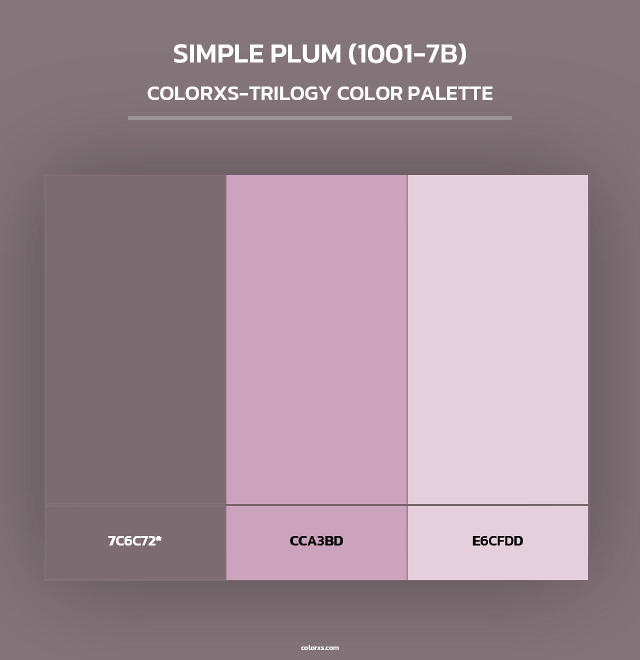 Simple Plum (1001-7B) - Colorxs Trilogy Palette