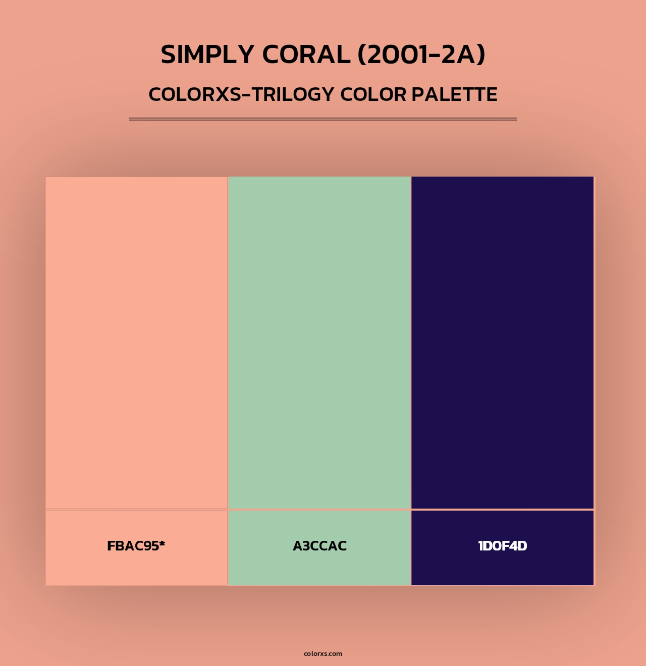 Simply Coral (2001-2A) - Colorxs Trilogy Palette