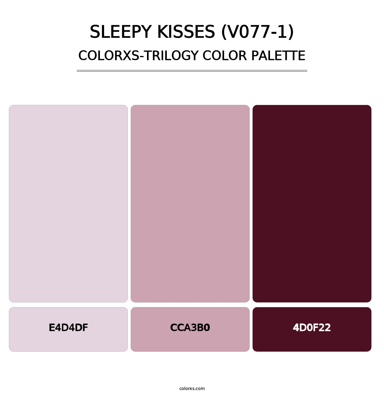 Sleepy Kisses (V077-1) - Colorxs Trilogy Palette