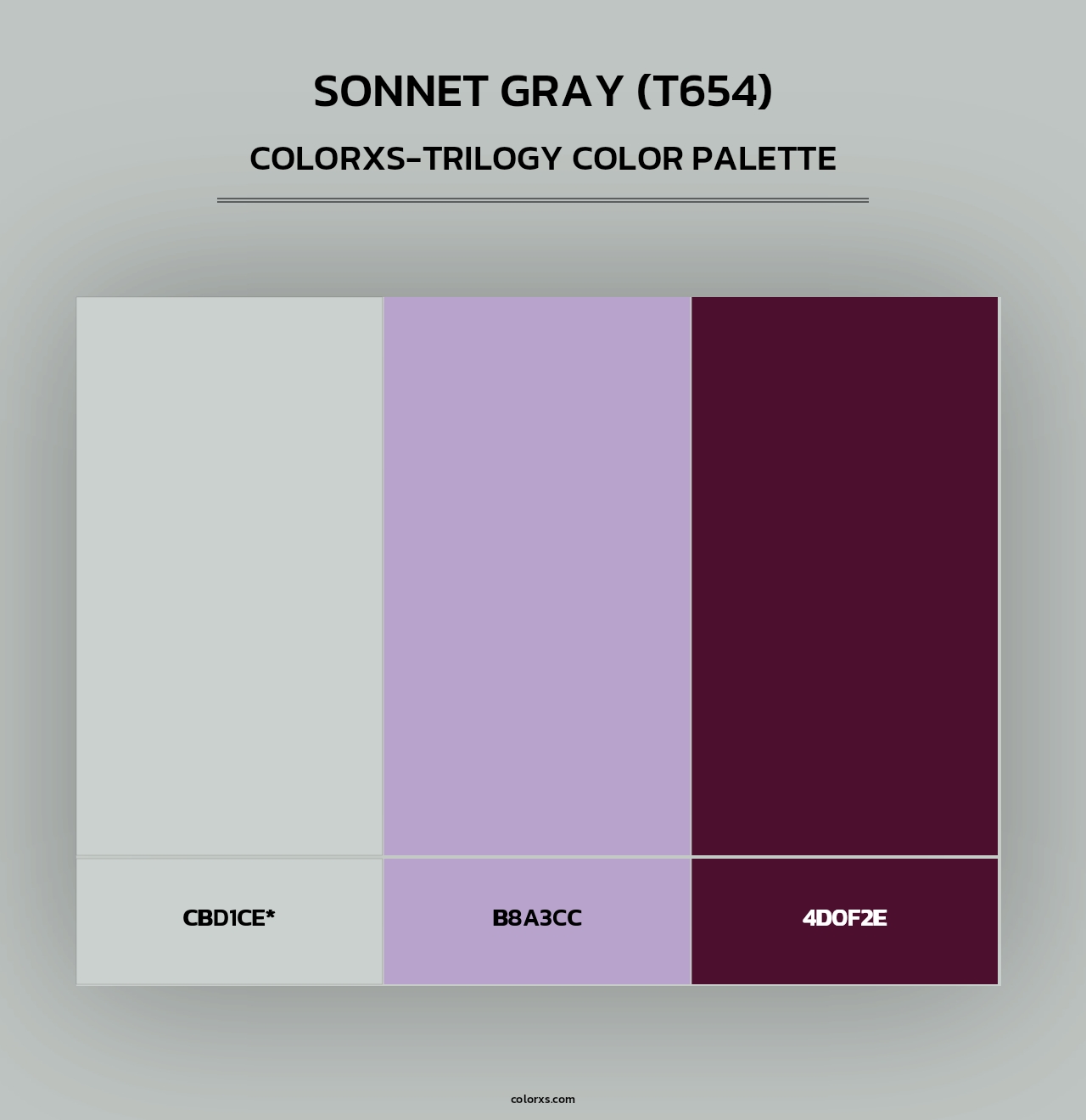 Sonnet Gray (T654) - Colorxs Trilogy Palette