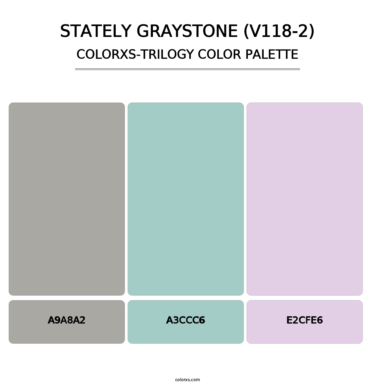 Stately Graystone (V118-2) - Colorxs Trilogy Palette