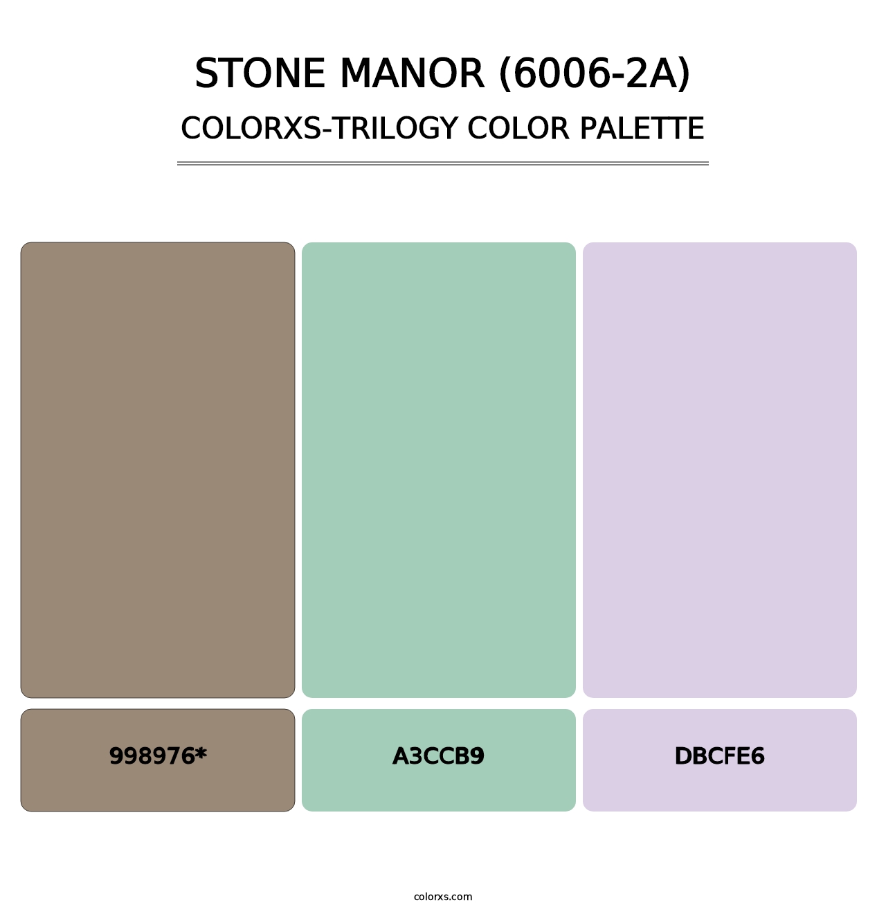 Stone Manor (6006-2A) - Colorxs Trilogy Palette