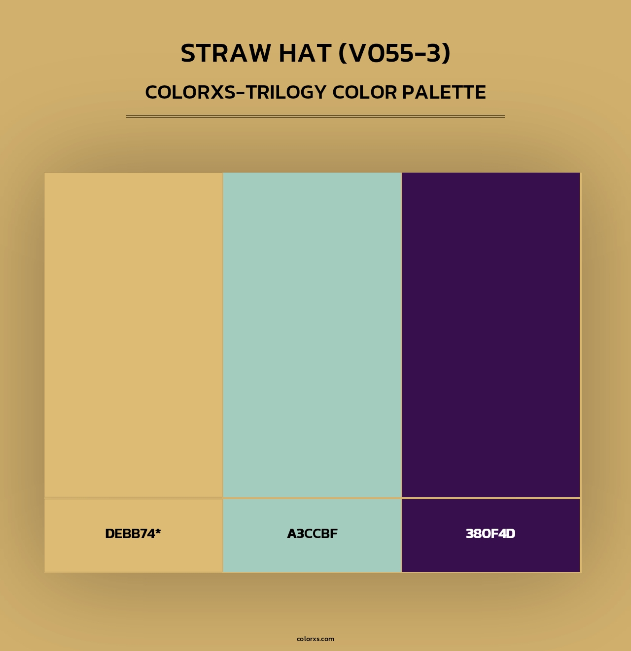 Straw Hat (V055-3) - Colorxs Trilogy Palette