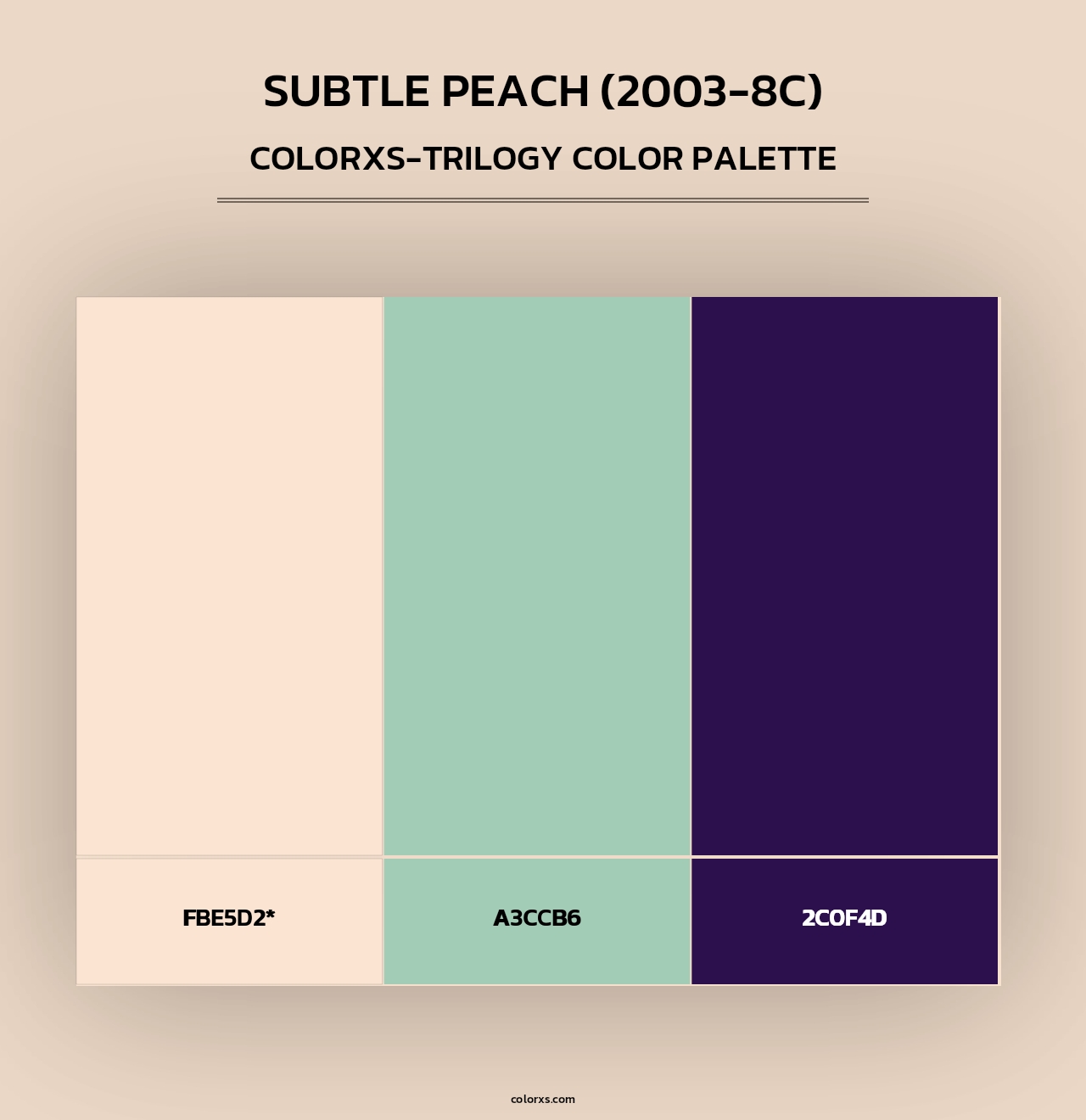 Subtle Peach (2003-8C) - Colorxs Trilogy Palette