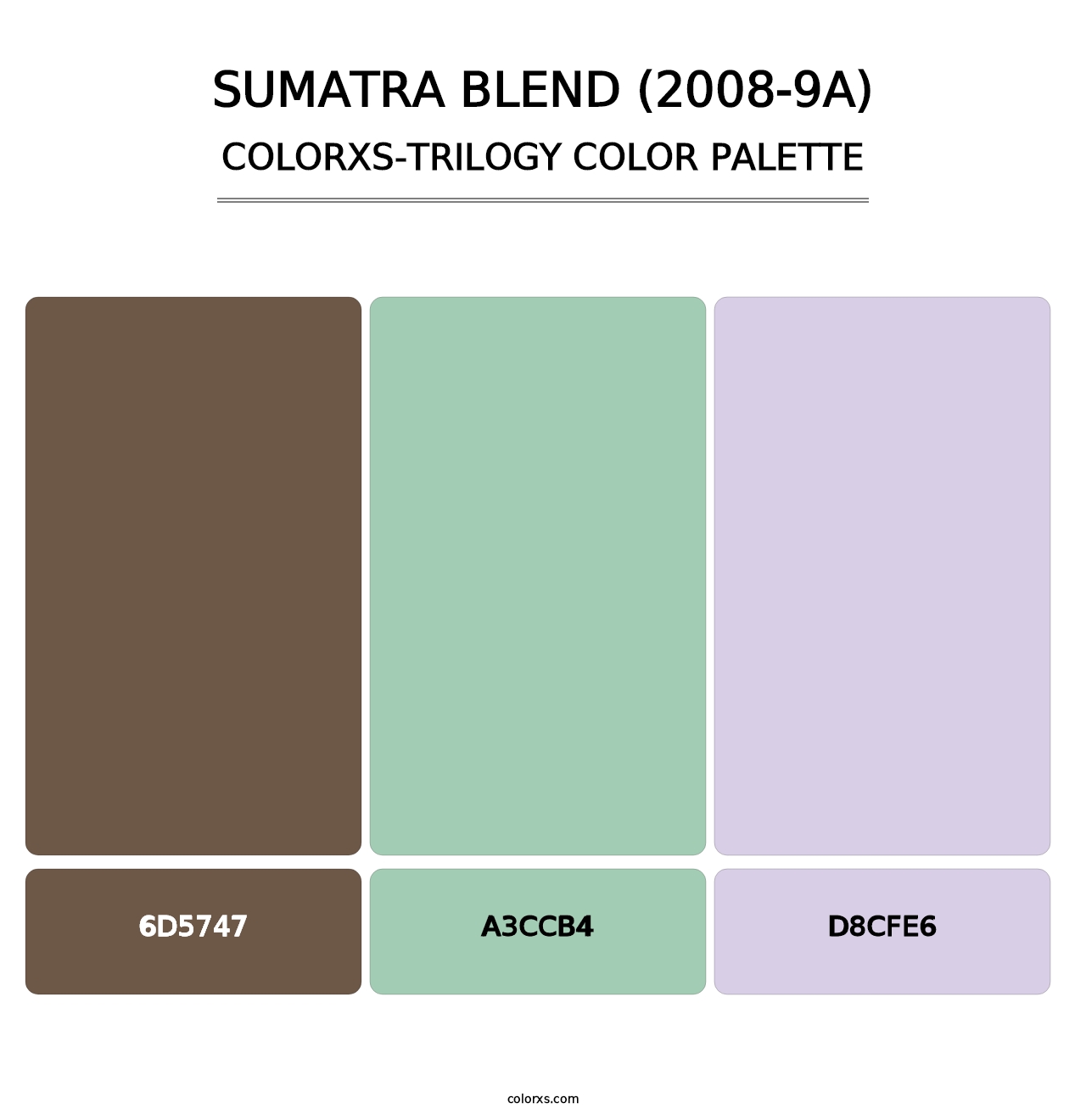 Sumatra Blend (2008-9A) - Colorxs Trilogy Palette