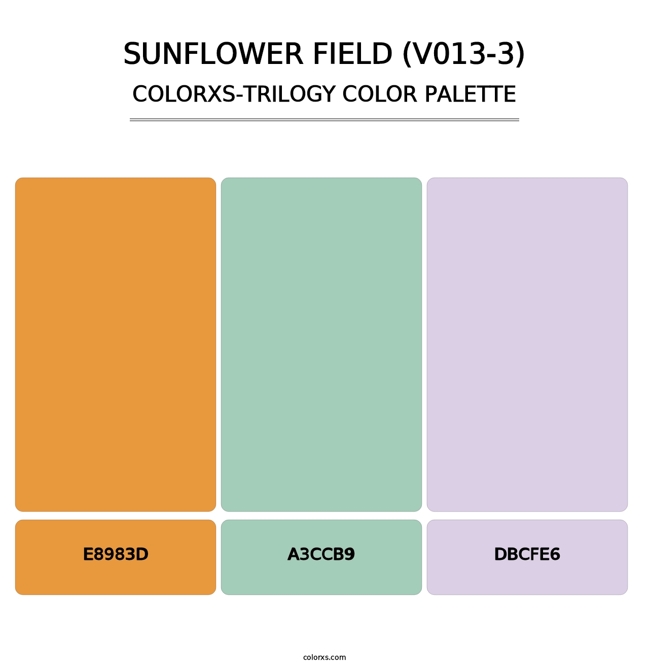 Sunflower Field (V013-3) - Colorxs Trilogy Palette