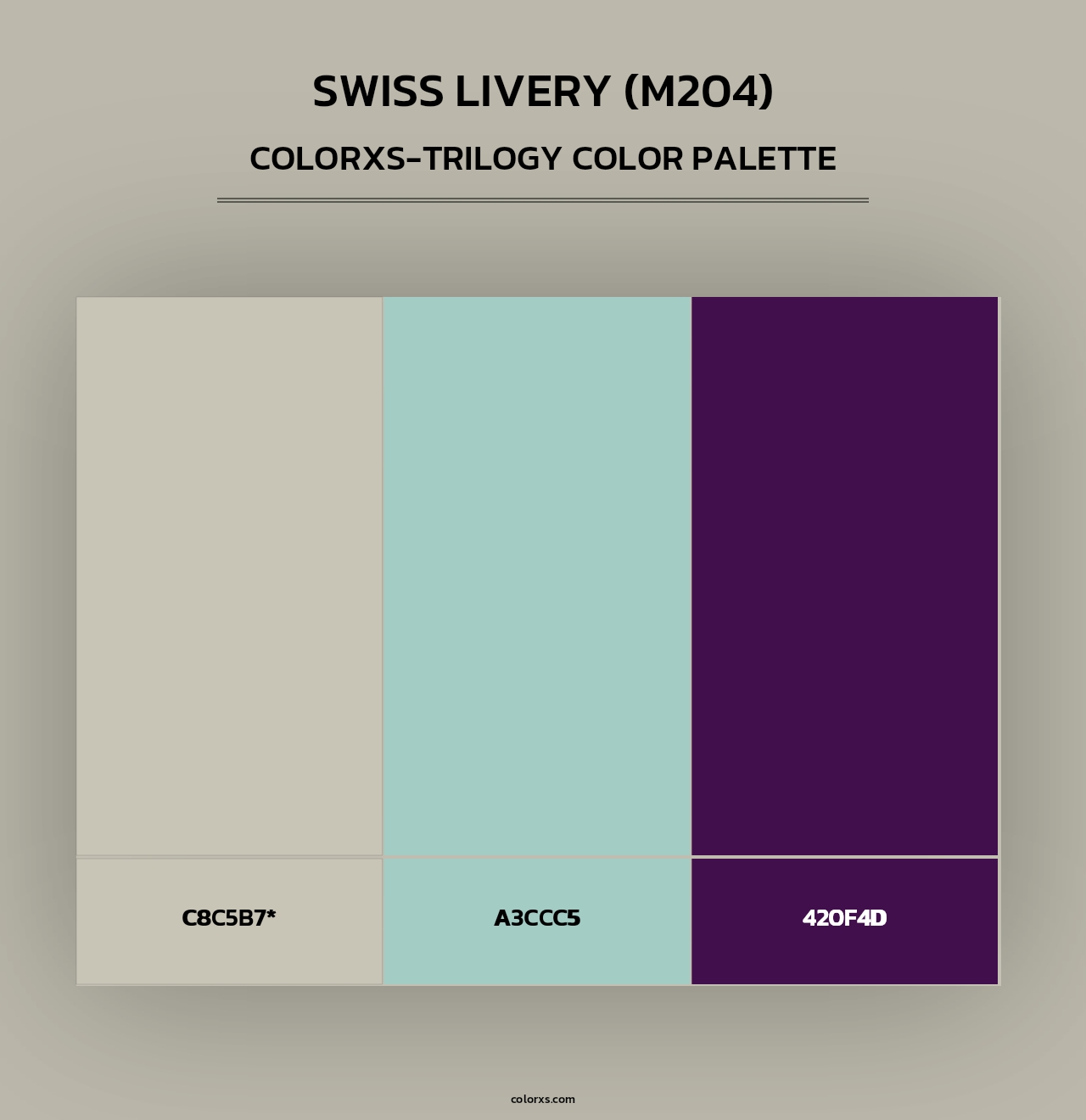 Swiss Livery (M204) - Colorxs Trilogy Palette