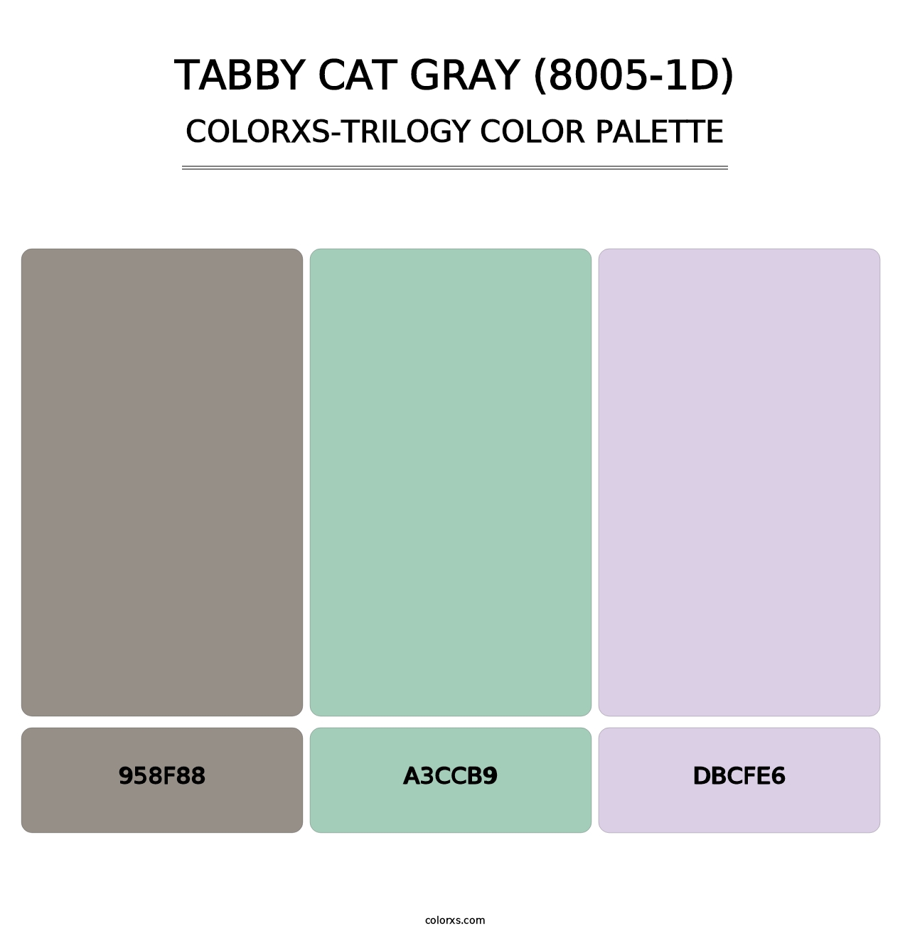 Tabby Cat Gray (8005-1D) - Colorxs Trilogy Palette
